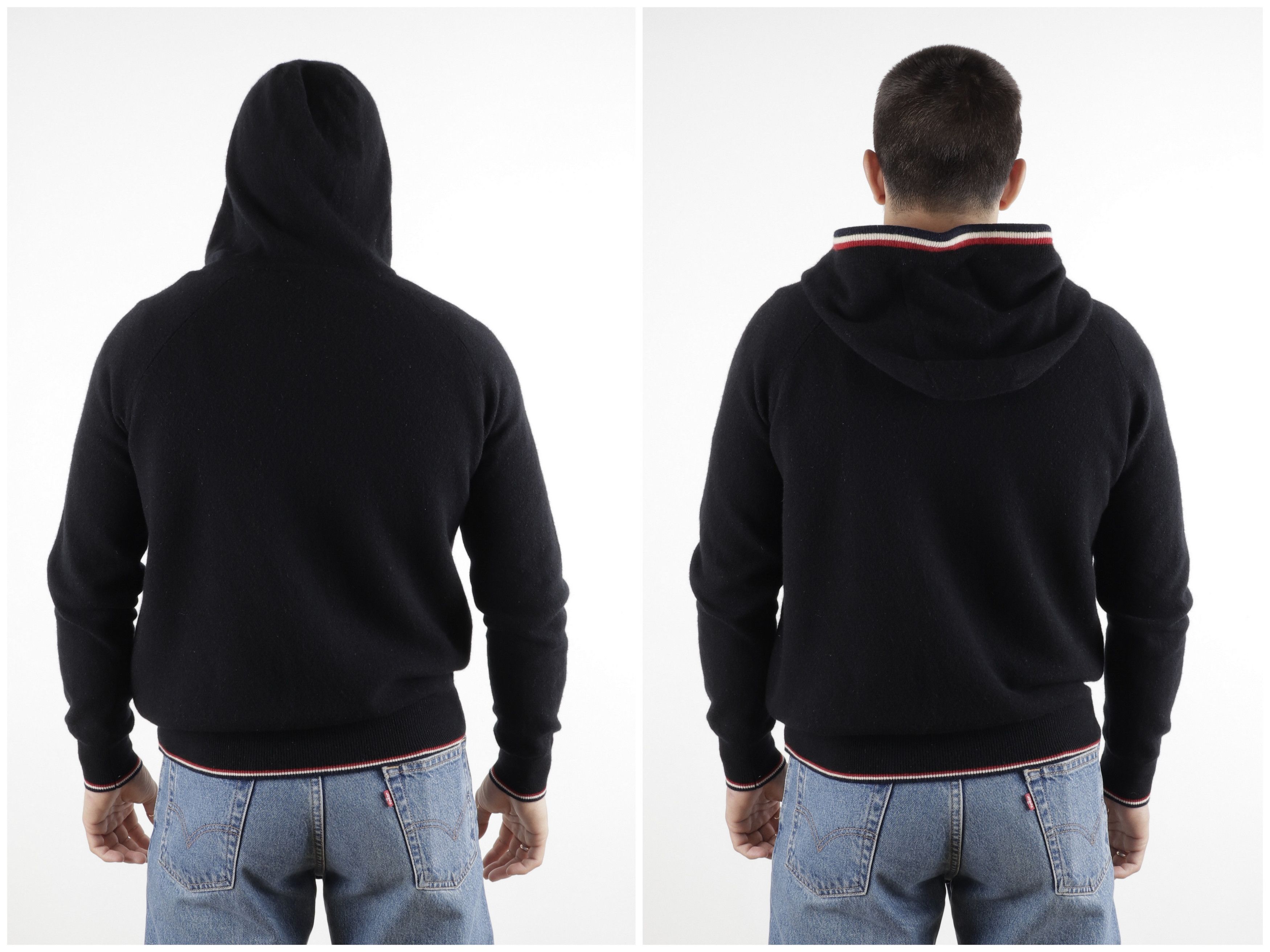 Moncler Moncler Big Logo Wool Black Hooded Zip Up Cardigan Size US S / EU 44-46 / 1 - 3 Thumbnail