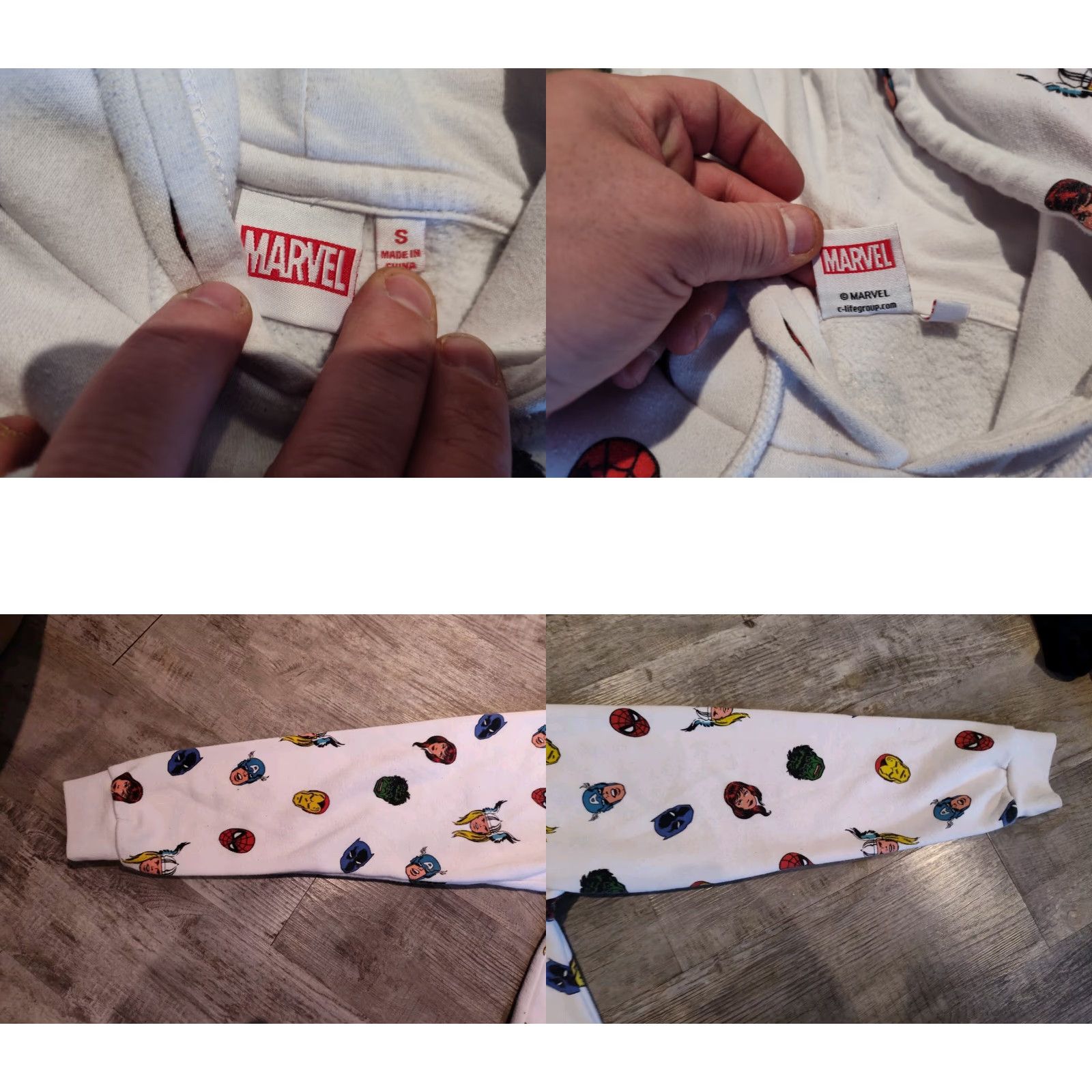 Vintage VINTAGE Marvel Comics Hoodie Mens All Over Print Sweatshirt Hooded Pullover Size Small White Graphics Size US S / EU 44-46 / 1 - 8 Thumbnail