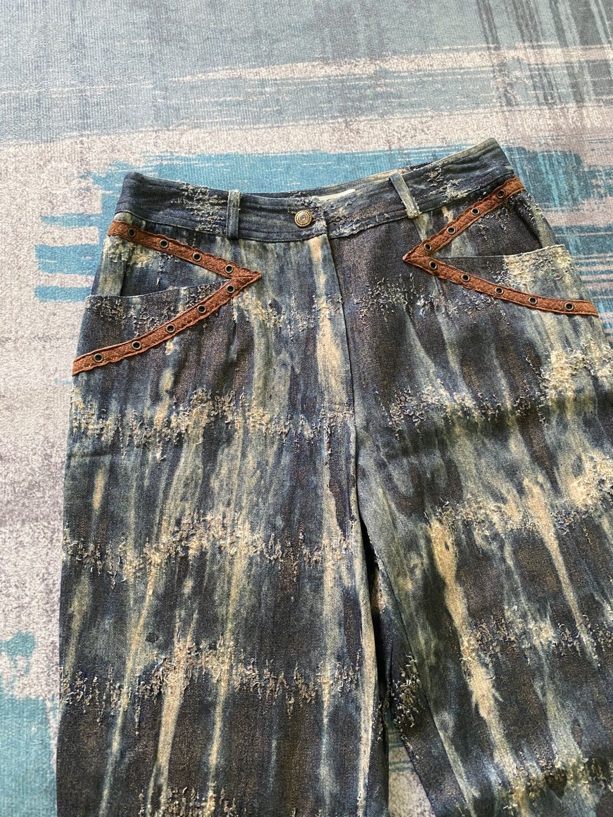 Designer × If Six Was Nine × Vintage Donna Paris Borro Acid Wash Pants Size 26" / US 2 / IT 38 - 5 Thumbnail