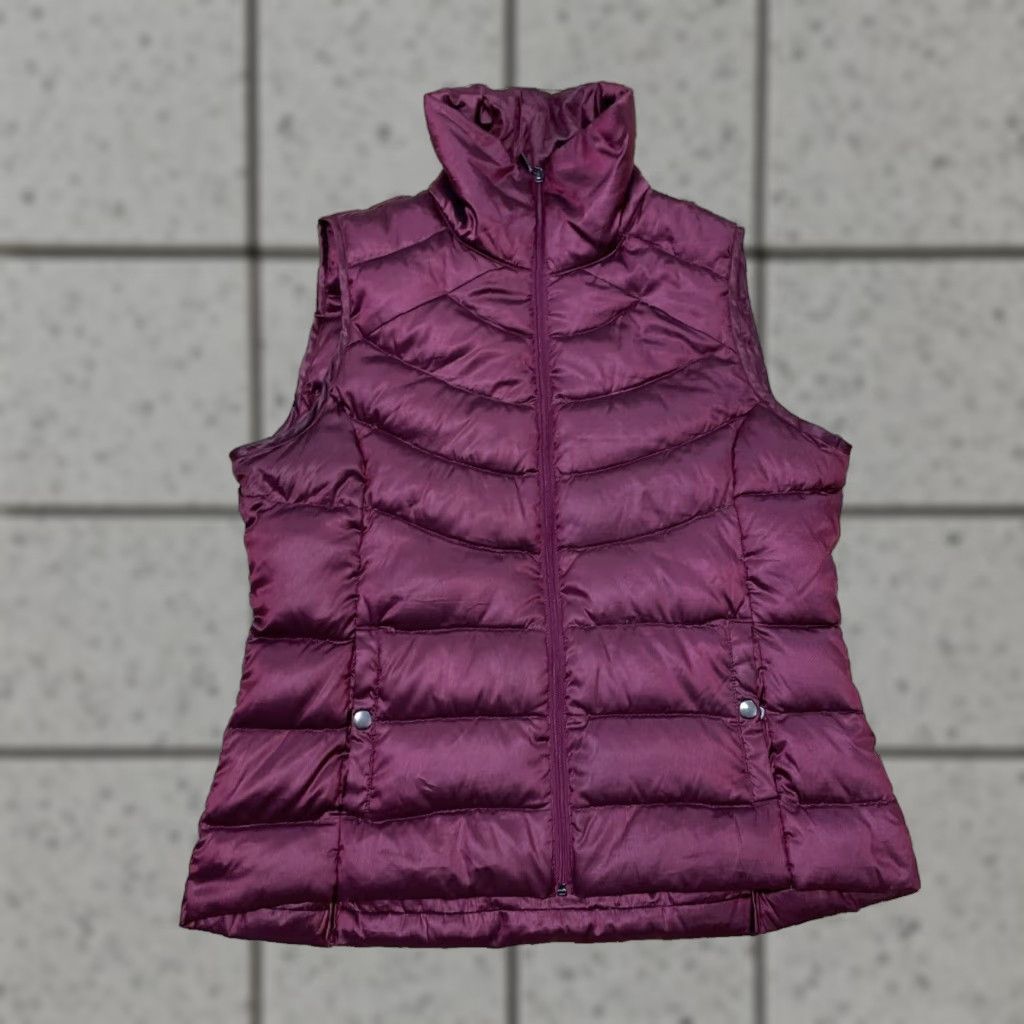 Liz Claiborne LIZ CLAIBORNE SPORT Down Puffer Vest Womens L Red Zip Snap Pockets Lightweight Casual Outdoor Holiday Runtime: Down Size L / US 10 / IT 46 - 1 Thumbnail