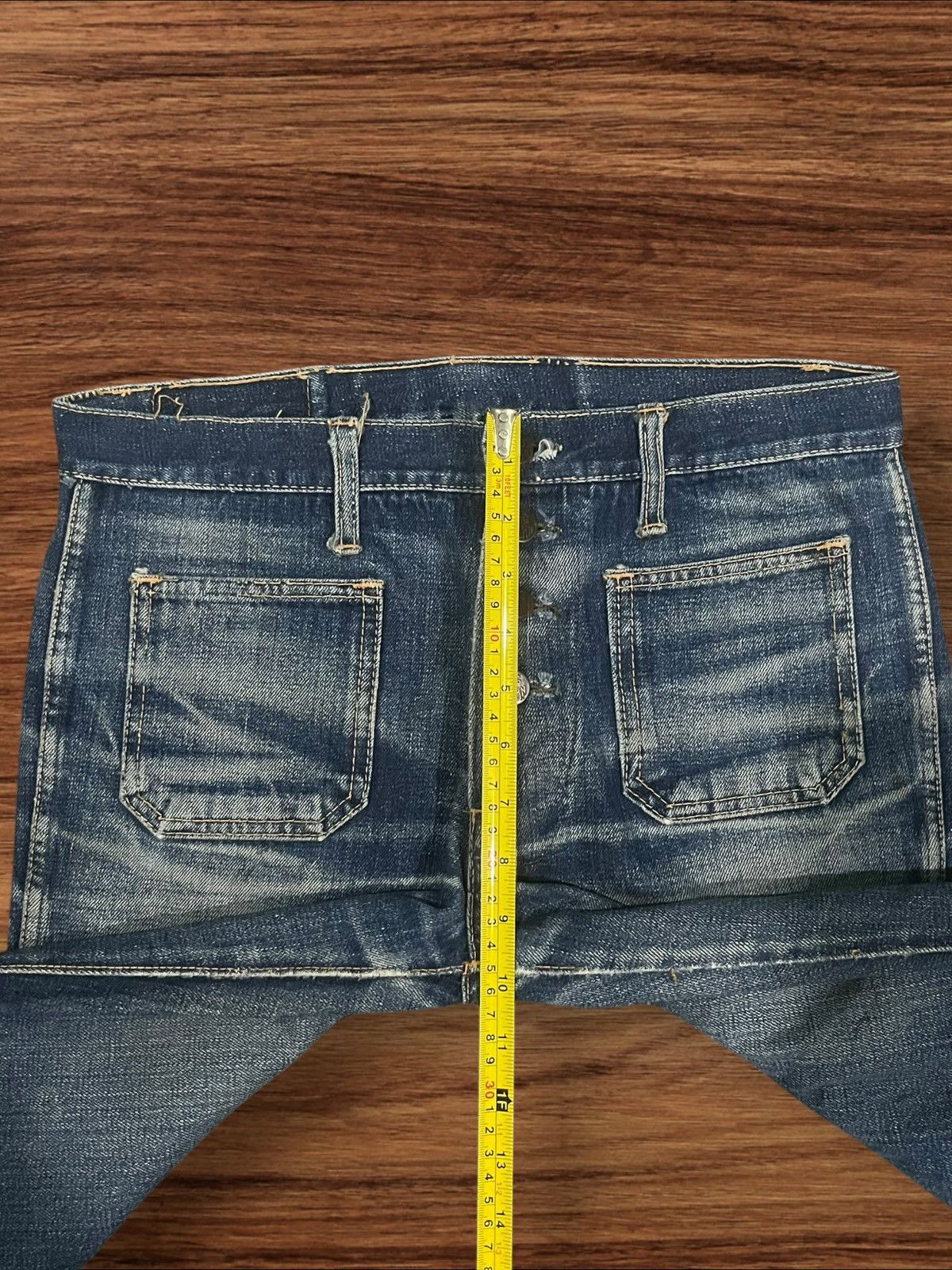 Hysteric Glamour Japanese Brand John Bull Bell Bottom Button Fly Flare Jeans Size US 30 / EU 46 - 17 Thumbnail