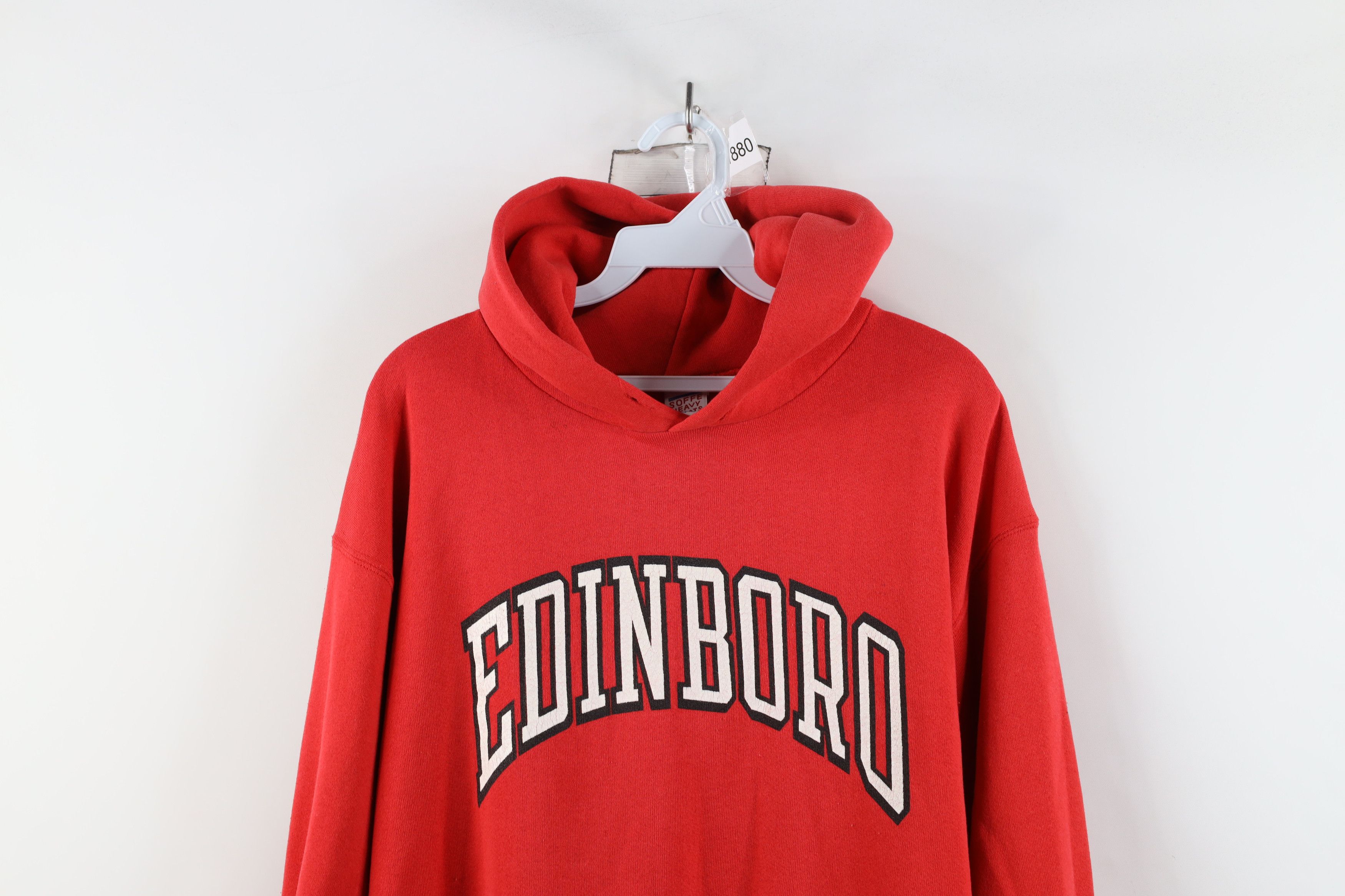 Vintage Vintage 80s 90s Streetwear Hoodie Sweatshirt USA Red Size US XL / EU 56 / 4 - 2 Thumbnail