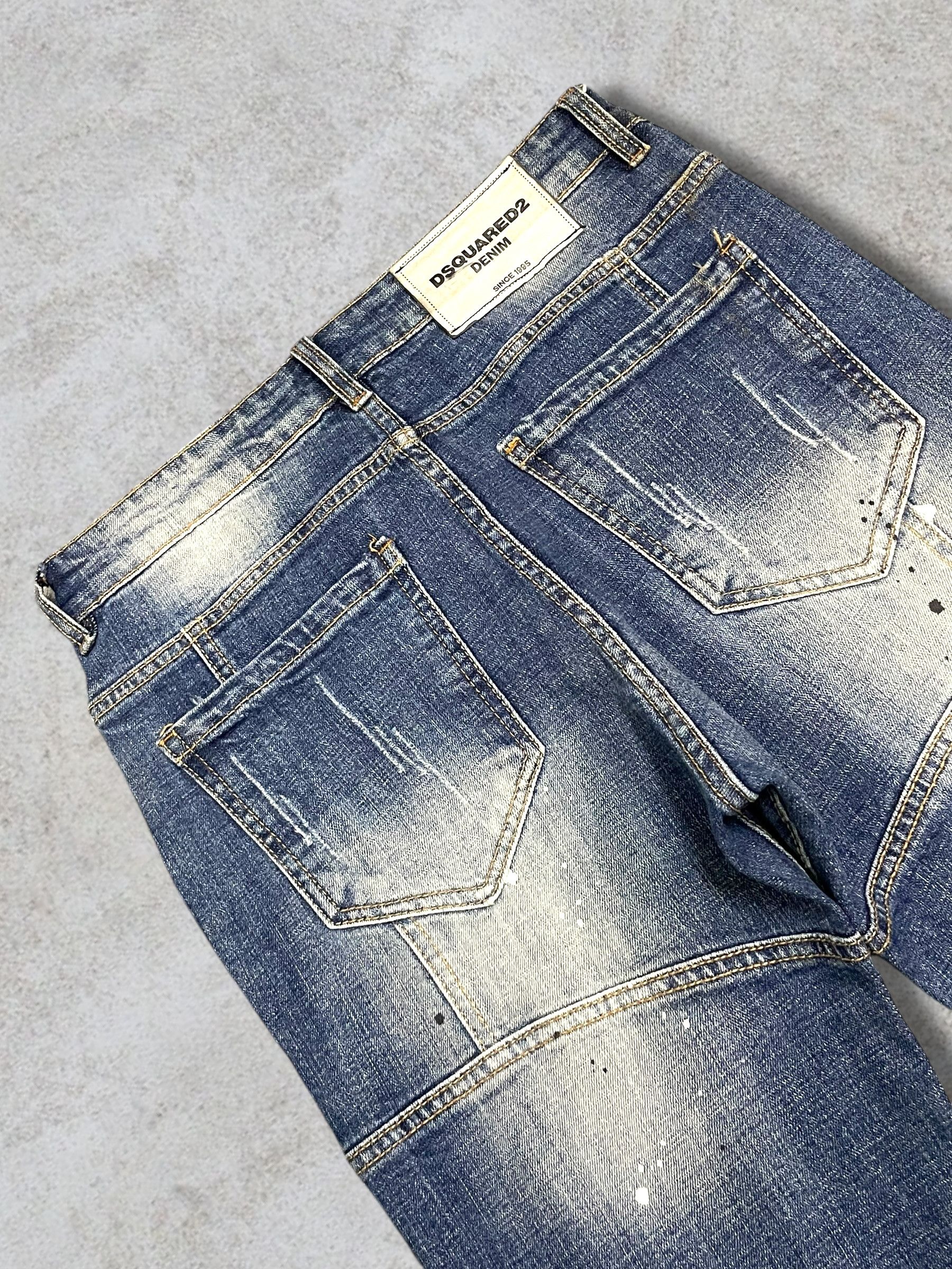 Dsquared2 Dsquared2 Patchwork Spellout Paint Splatter Glamorous Jeans Size US 29 - 8 Thumbnail