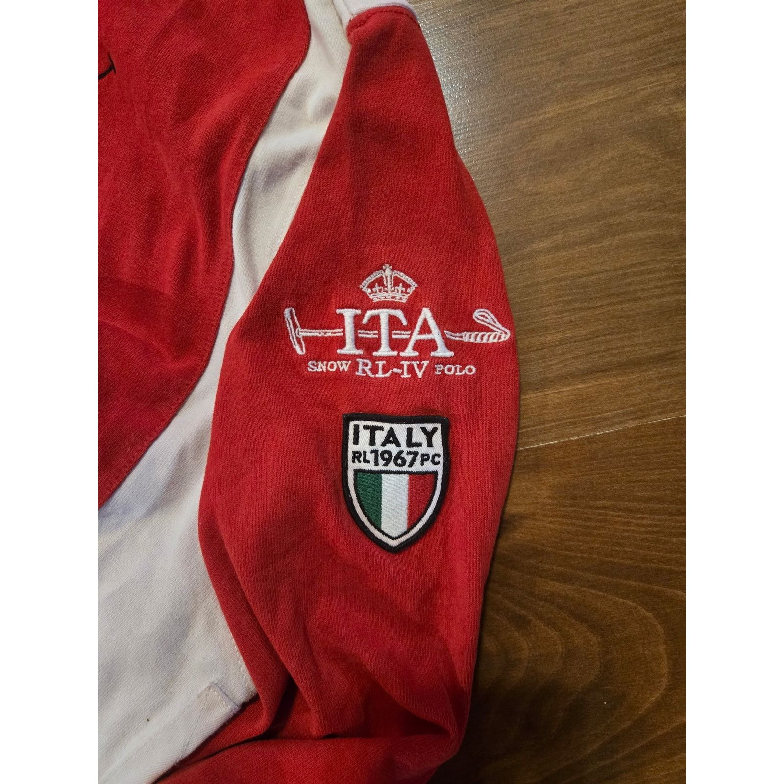 Polo Ralph Lauren Polo Ralph Lauren Red Big Pony Italia Long Sleeve Size XL Size US XL / EU 56 / 4 - 6 Thumbnail