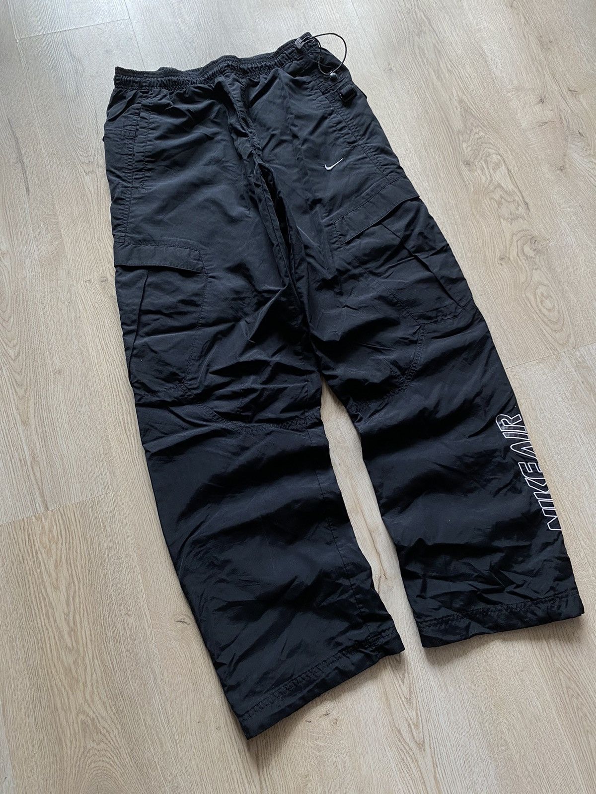 Japanese Brand × Nike × Vintage Nike Vintage Nylon Drill Pants mini swoosh Baggy Japanese Size US 32 / EU 48 - 3 Thumbnail