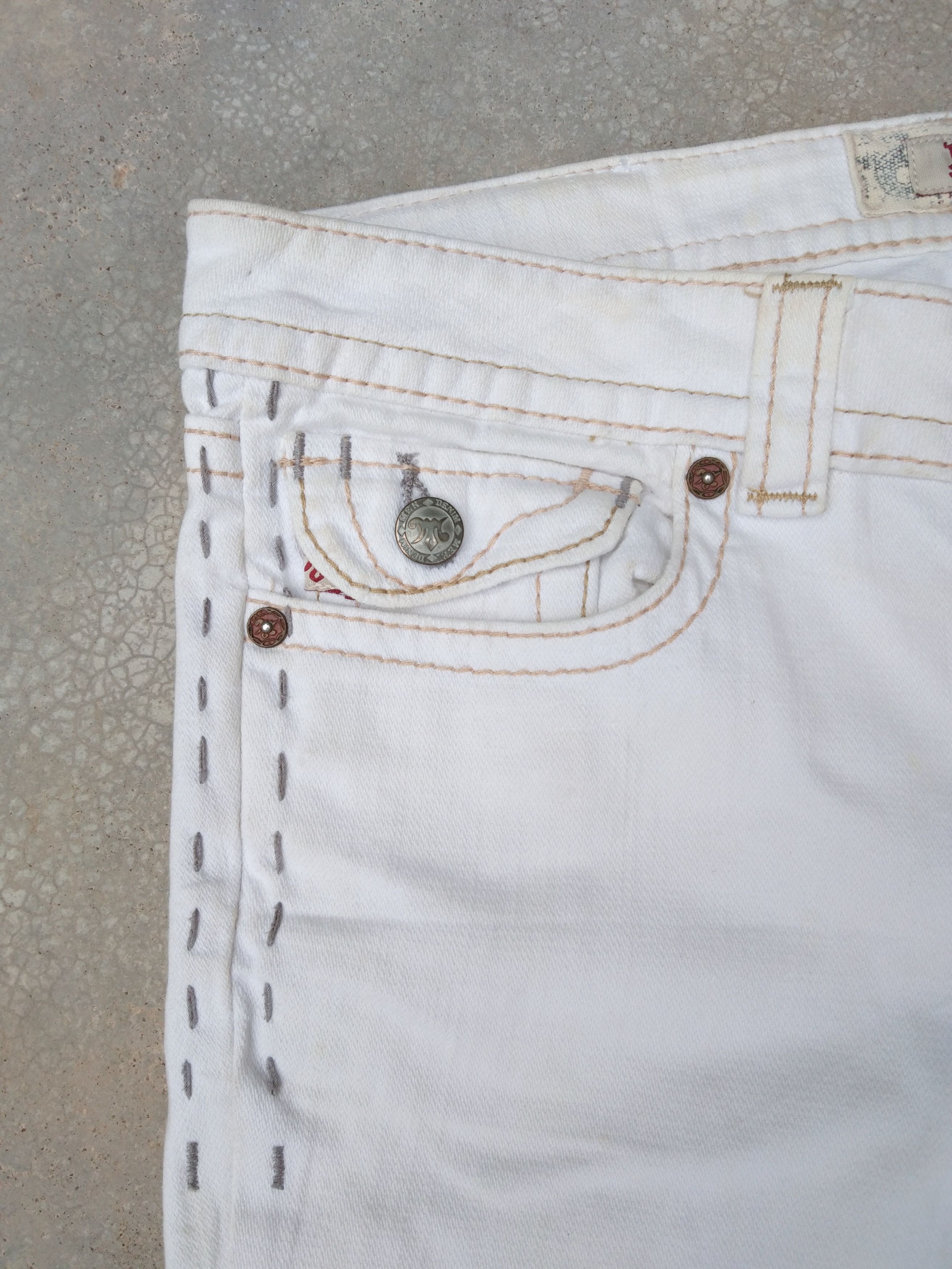 Mek Denim Vintage Y2k MEK Denim Flared Boot Cut Jeans 31x32 Size US 31 - 7 Thumbnail