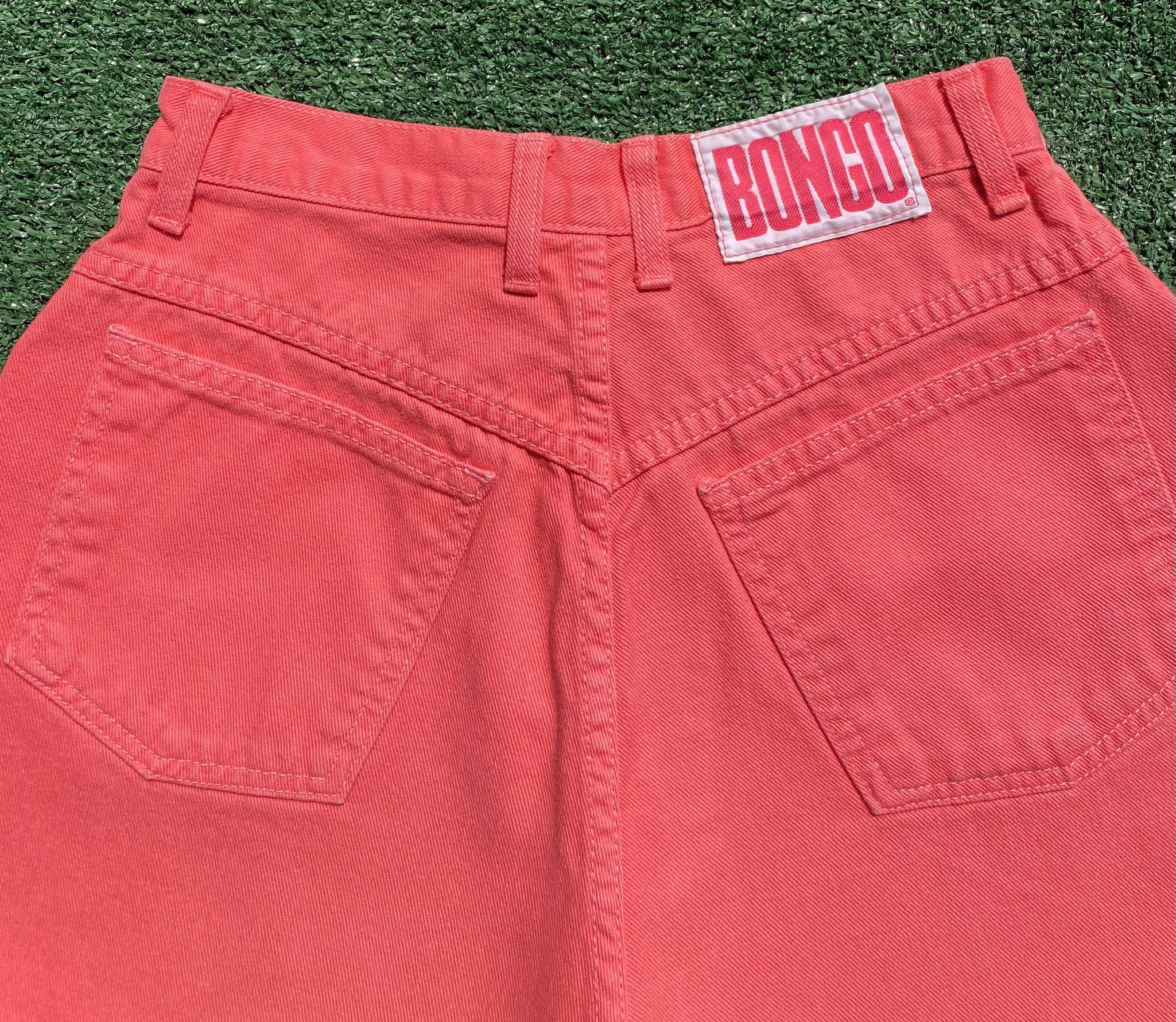 Vintage 90’s Bongo Button Fly Pink Denim Jean Shorts 25” Waist Size 25" / US 0 / IT 36 - 6 Thumbnail