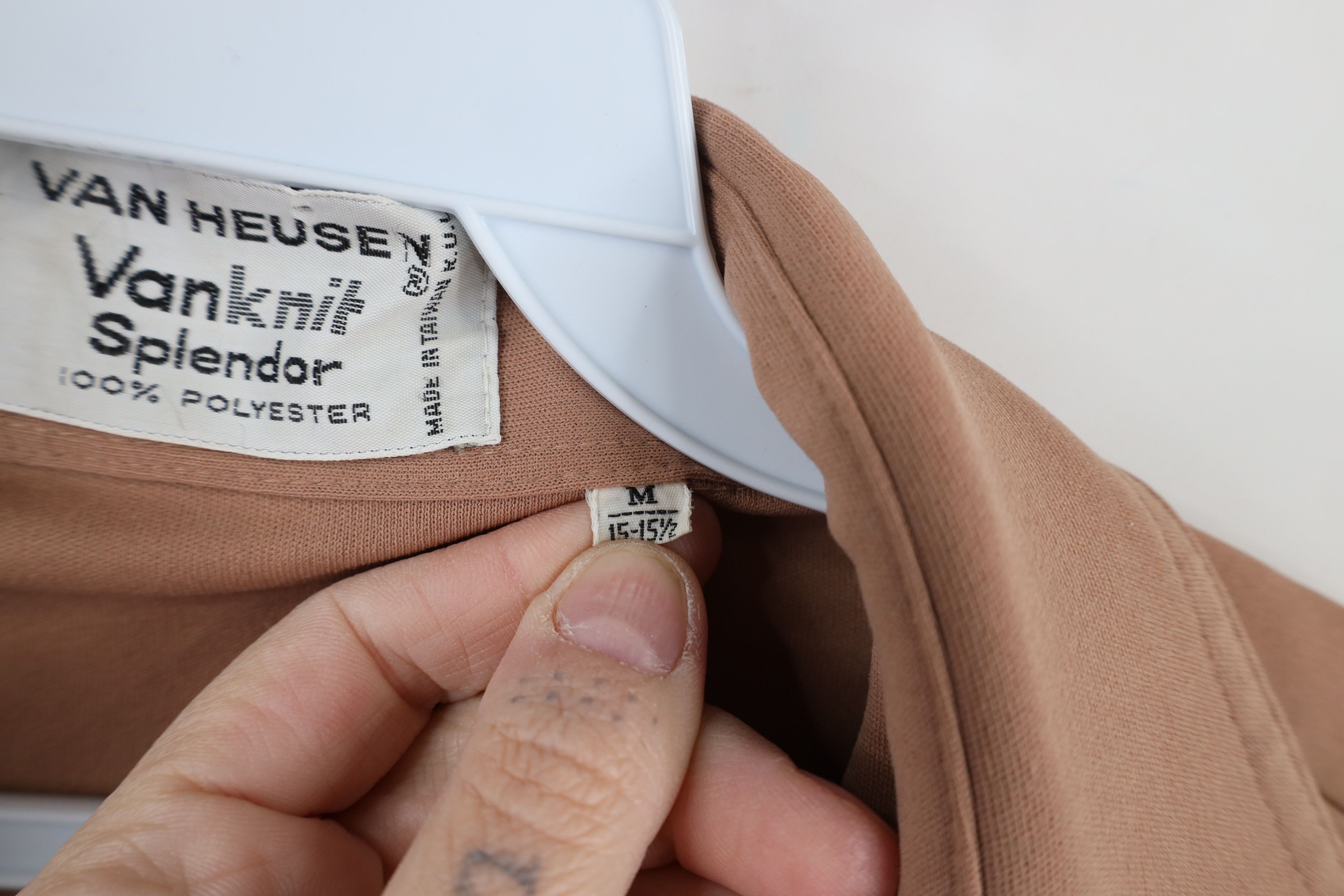 Vintage Vintage 70s Streetwear Long Sleeve Button Shirt Beige Size US M / EU 48-50 / 2 - 11 Thumbnail