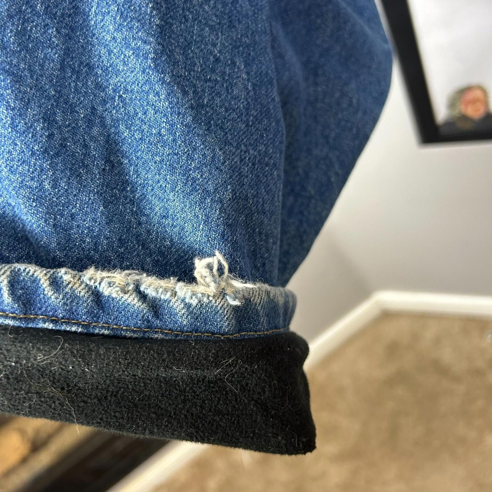 Carhartt Vintage 1990s Carhartt Fleece Lined Blue Jeans Size 36x32 Size US 36 / EU 52 - 8 Thumbnail