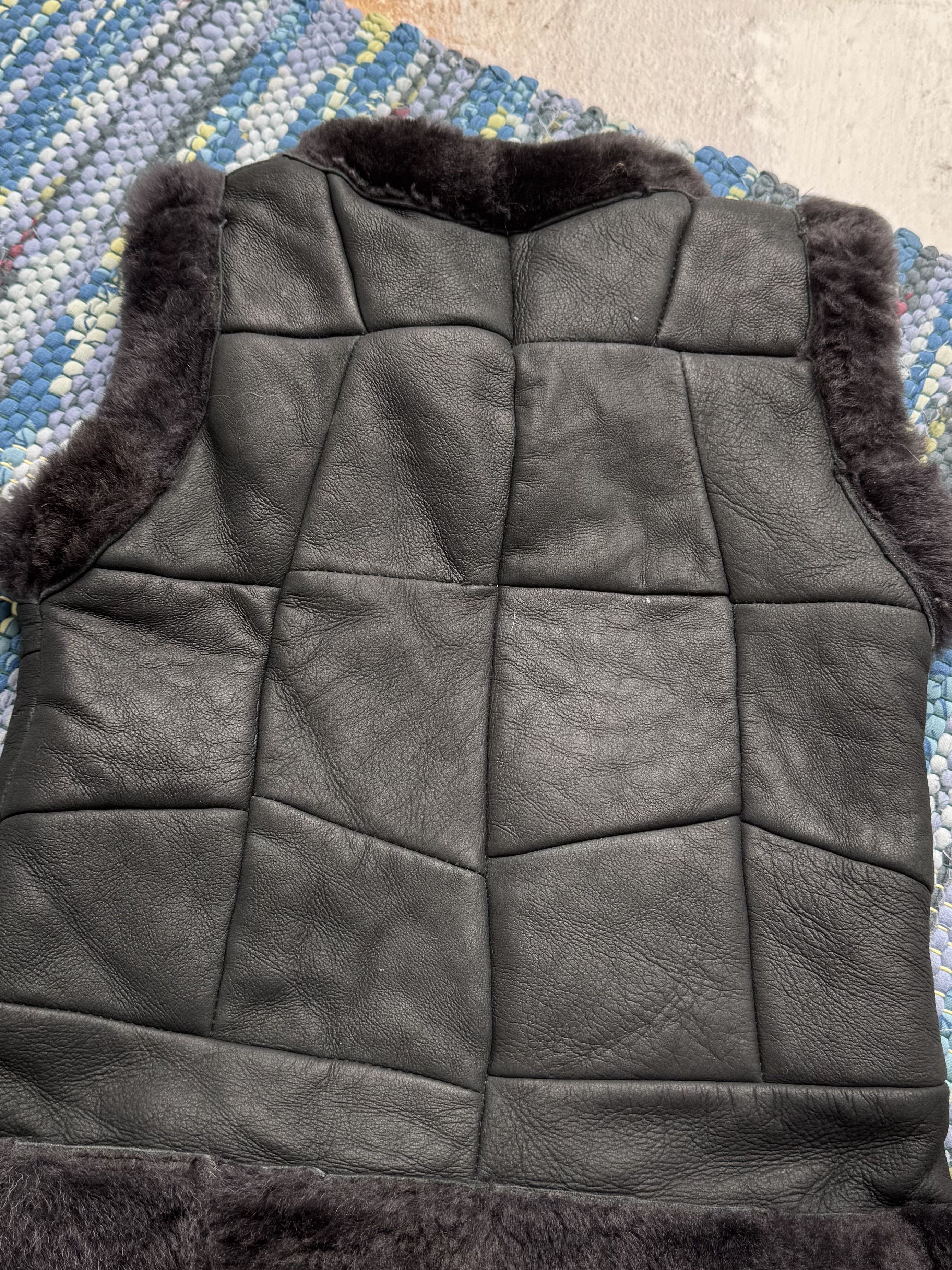 Vintage Vintage Real Sheepskin Vest A8(V1)D15 Size XXS / US 00 / IT 34 - 6 Thumbnail