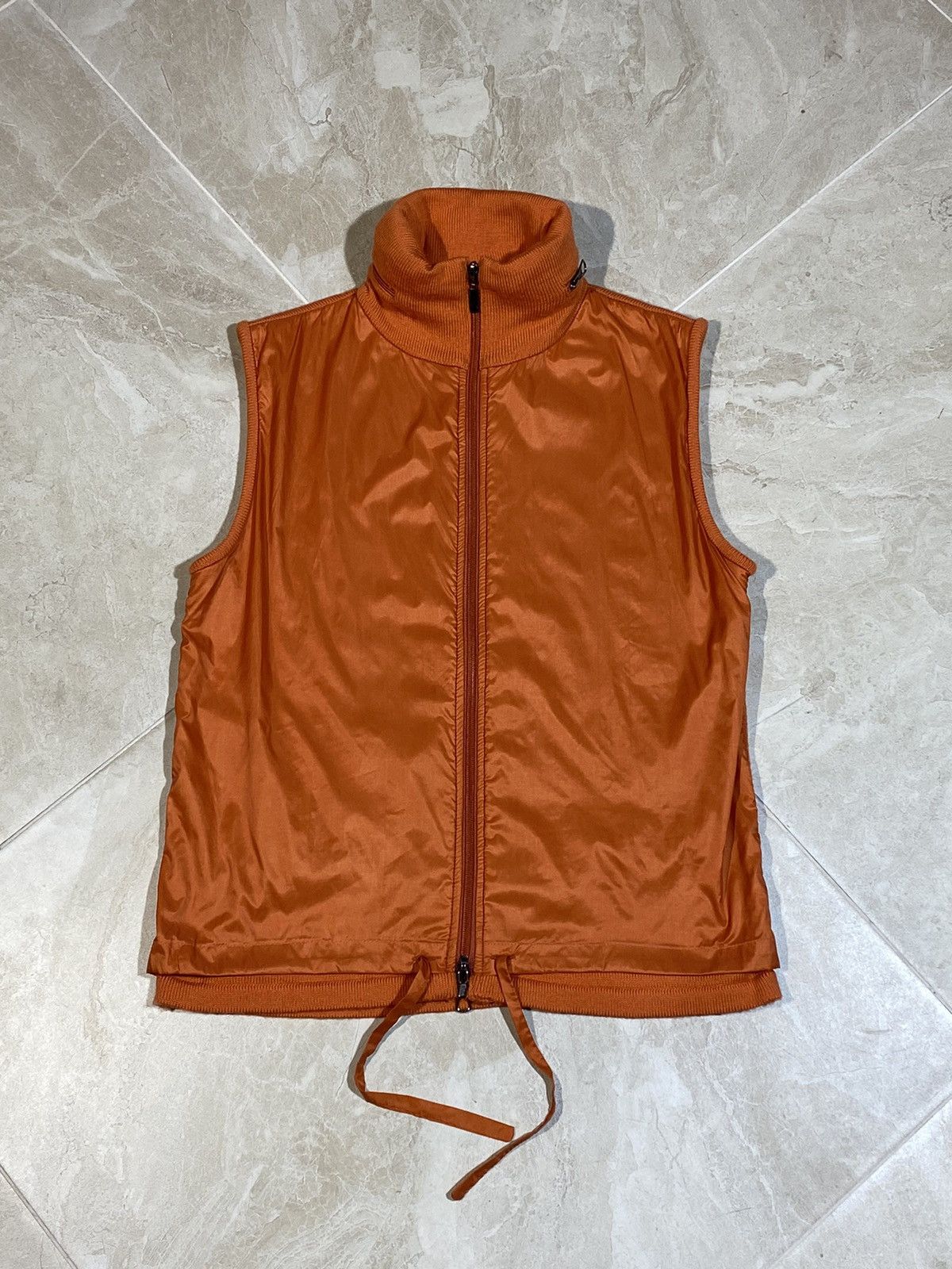 Moncler × Vintage Vintage Moncler Orange Nylon Knit Vest Size L / US 10 / IT 46 - 3 Thumbnail