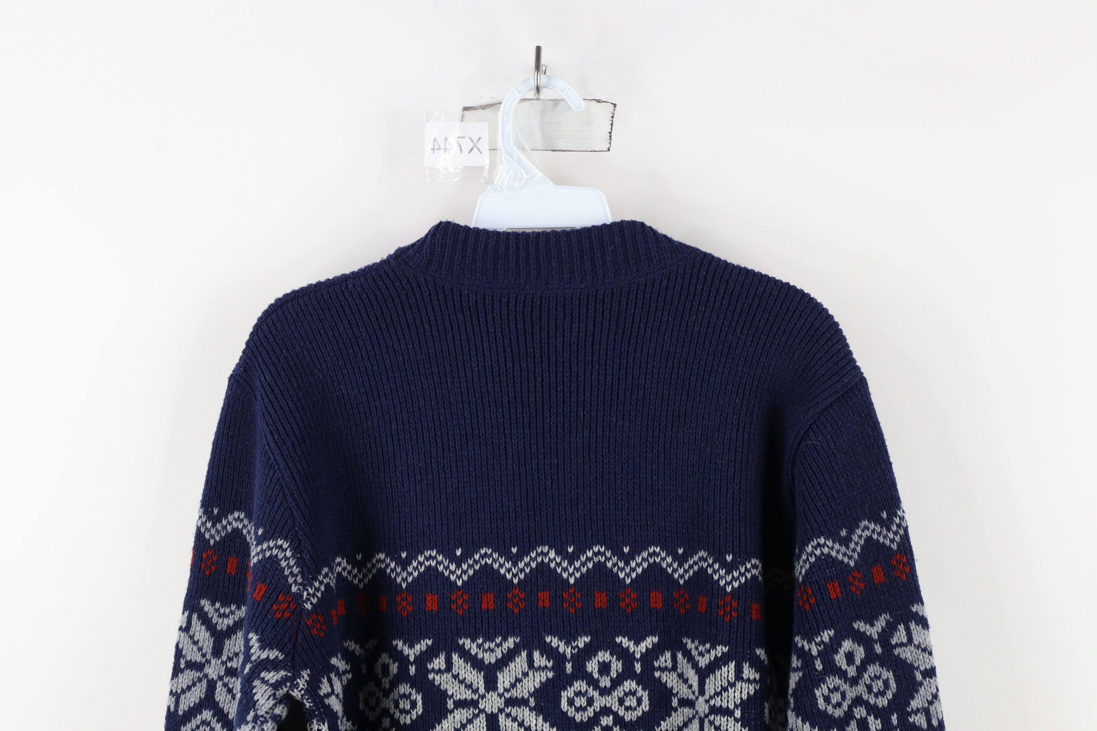 Vintage Vintage 90s Streetwear Snowflake Fair Isle Knit Sweater Size US M / EU 48-50 / 2 - 10 Thumbnail