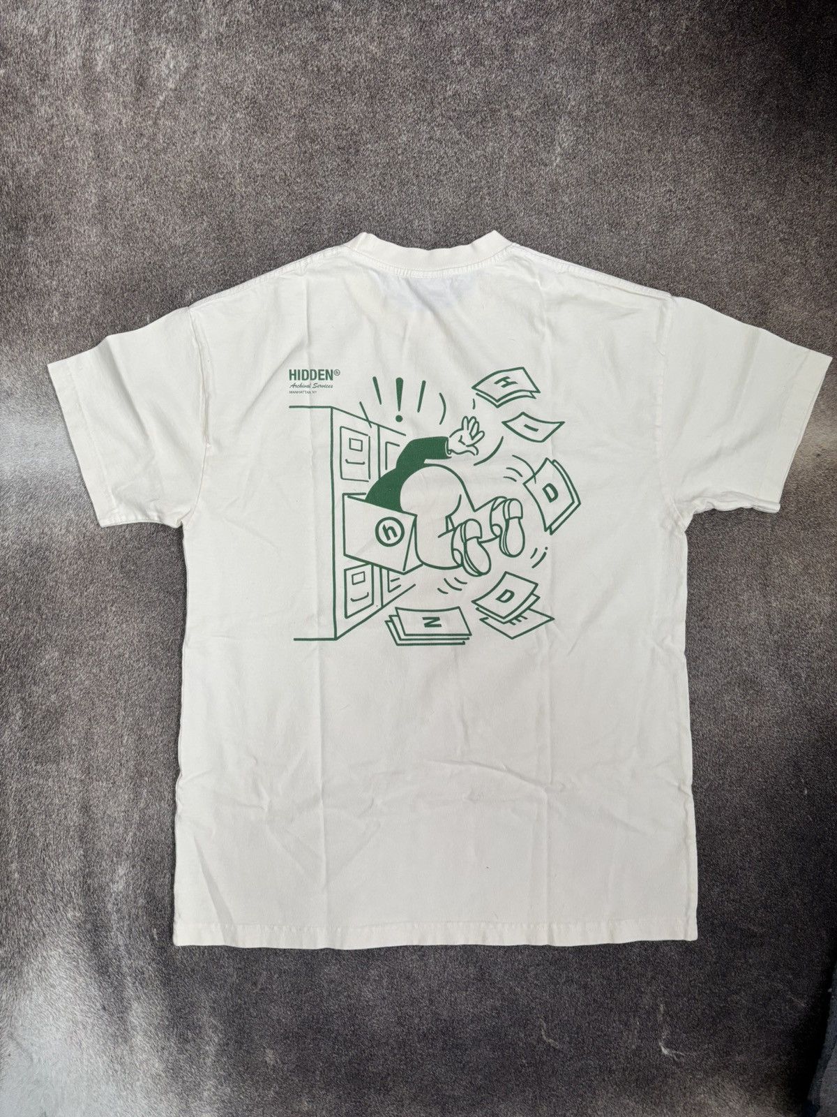 HIDDEN Hidden NY "Archival Services" Filing Cabinet Graphic T-Shirt Size US M / EU 48-50 / 2 - 2 Thumbnail