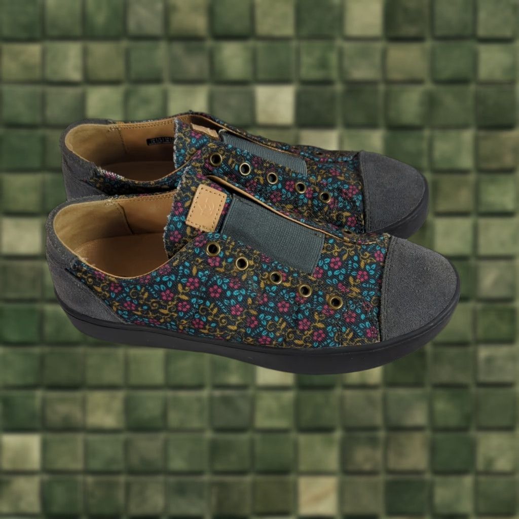Vintage Spenco Womens Slip-On Sneaker Canvas Floral B 7.5 Casual Shoes Blue Size US 6 / IT 36 - 1 Thumbnail