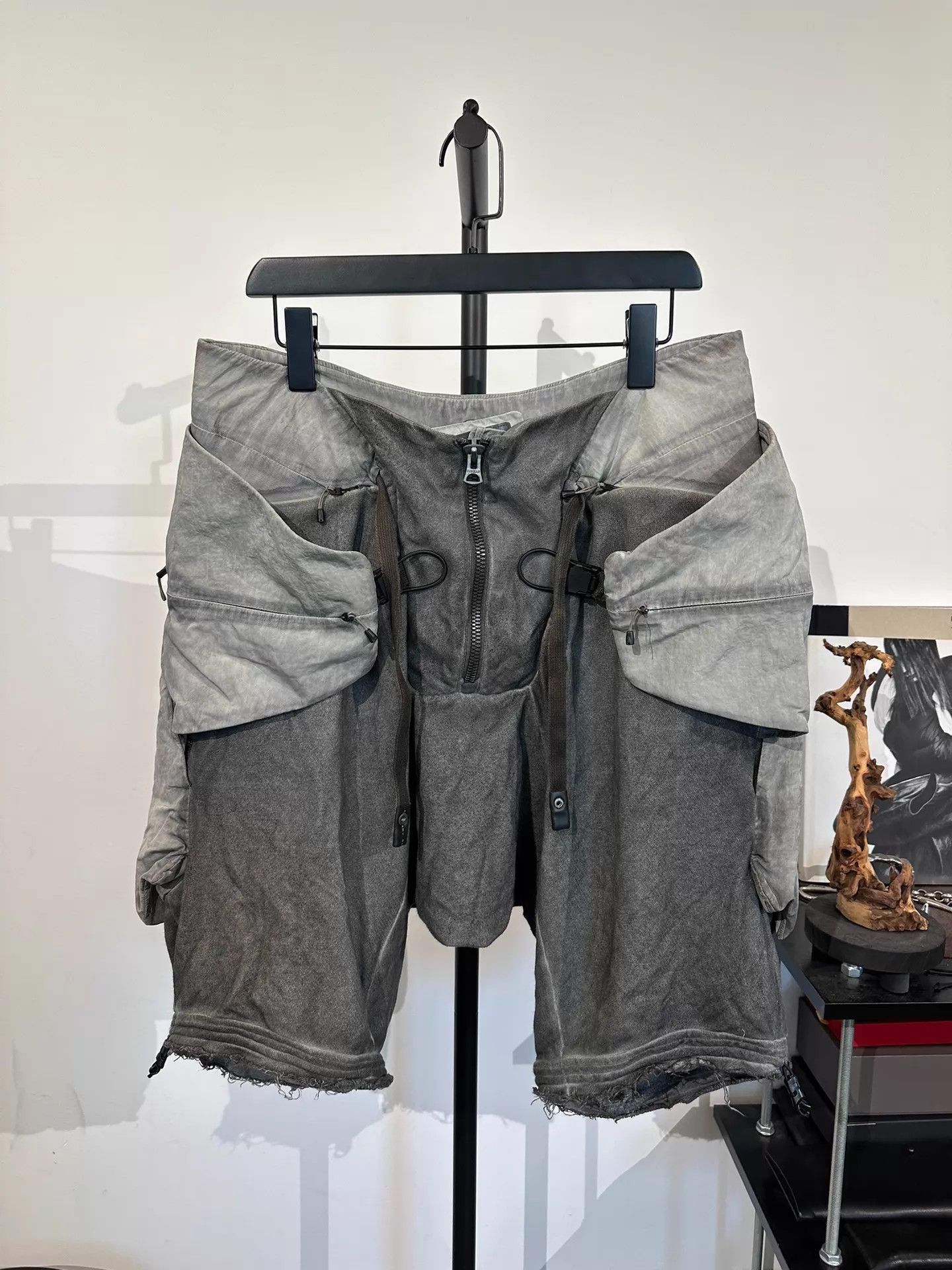 Hamcus Hamcus Manta Ray Nylon Paneled Dropped Crotch Short 3 Size US 27 - 1 Thumbnail