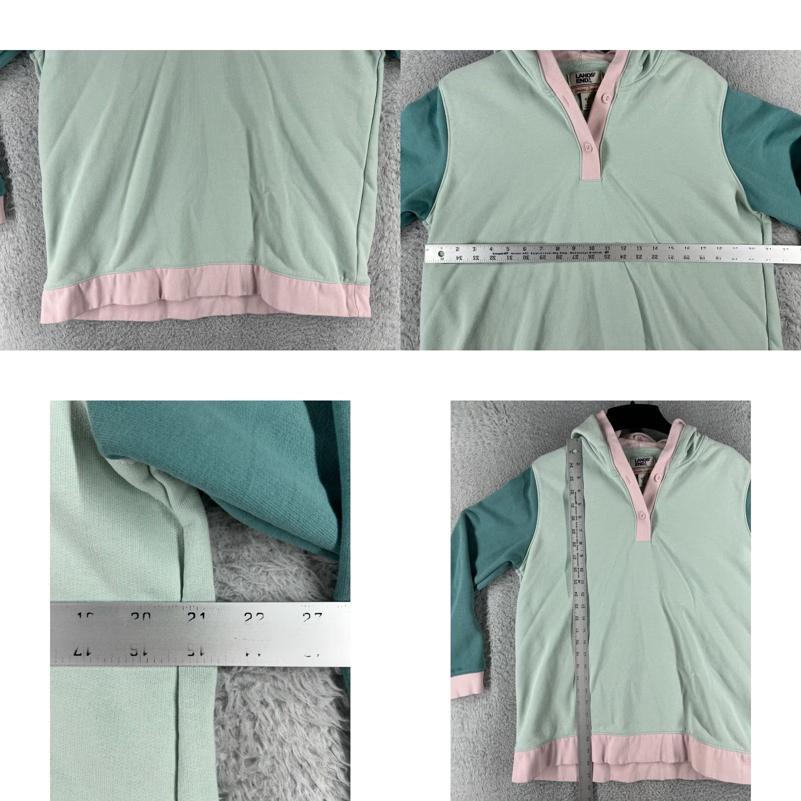Lands' End VINTAGE Lands' End Women's Sweater XL Green Pastel 90s Casual Crew Neck Pullover Lightweight Size XL / US 12-14 / IT 48-50 - 8 Thumbnail