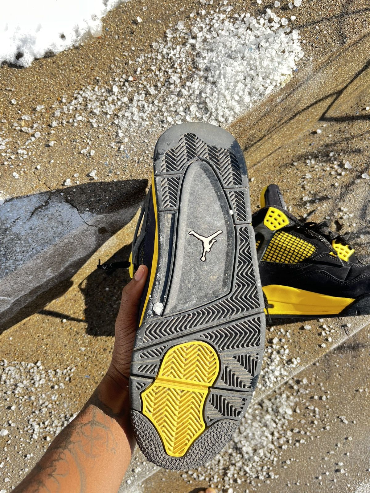 Jordan Brand Air jordan 4’s “thunders” yellow & black Size US 12 / EU 45 - 6 Thumbnail