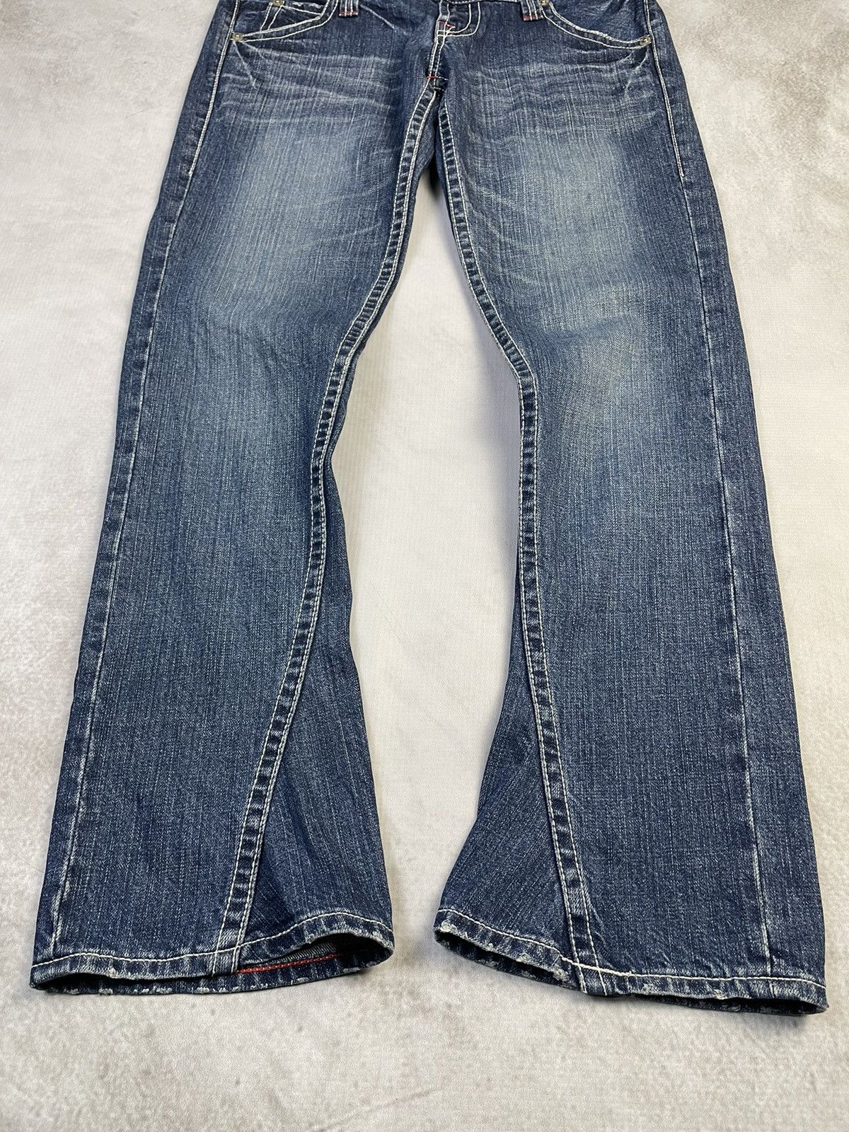 If Six Was Nine 2000s Vence 🇯🇵 Spiral Cut Flare Jeans Size US 30 / EU 46 - 2 Thumbnail