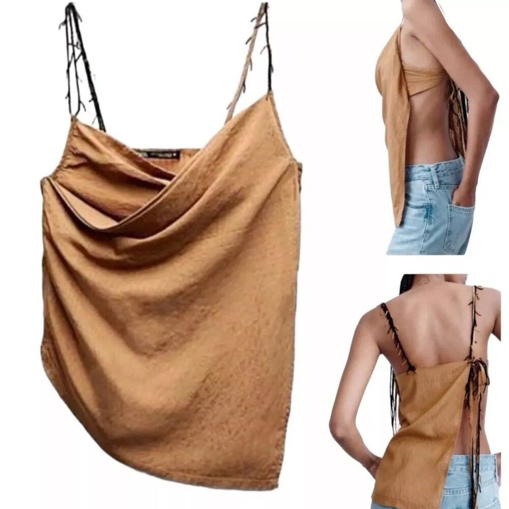 Zara NWT New ZARA Asymmetric Top With Beads Size S Size S / US 4 / IT 40 - 2 Thumbnail