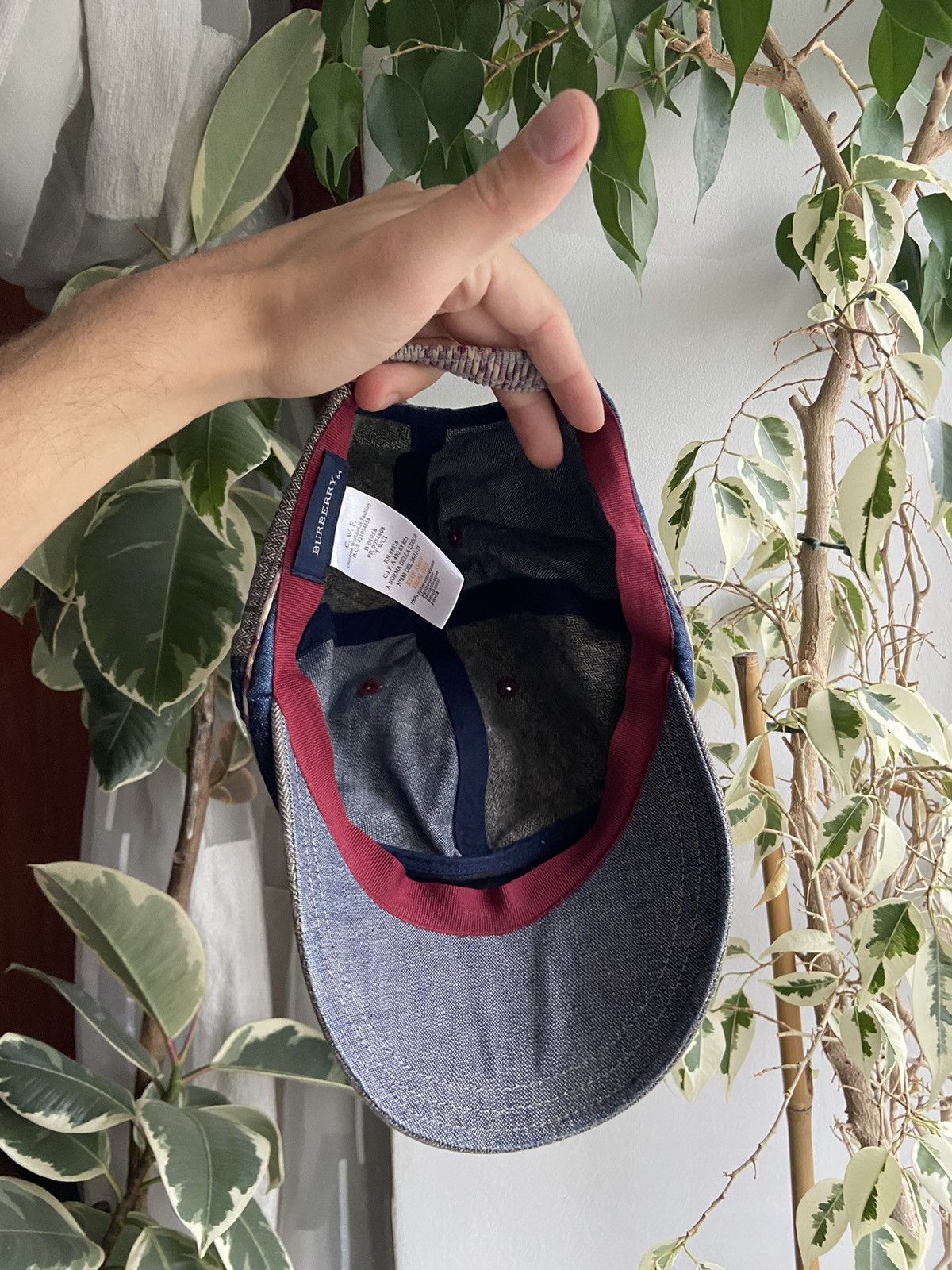 Burberry × Vintage Burberry cap hat denim rare Size ONE SIZE - 4 Thumbnail