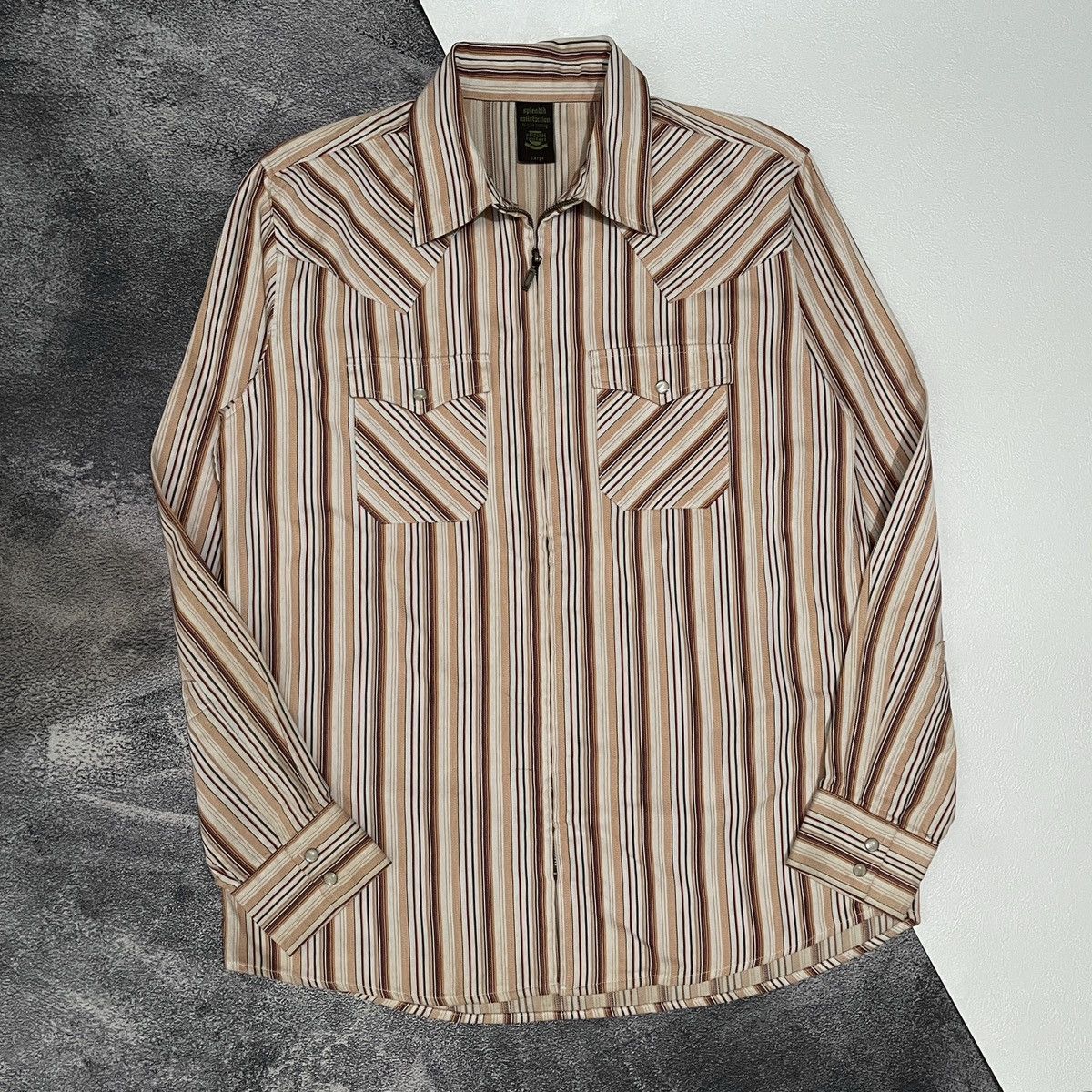 If Six Was Nine Vintage japanese punk splendid satisfaction stripe Ls Shirt Size US L / EU 52-54 / 3 - 1 Thumbnail