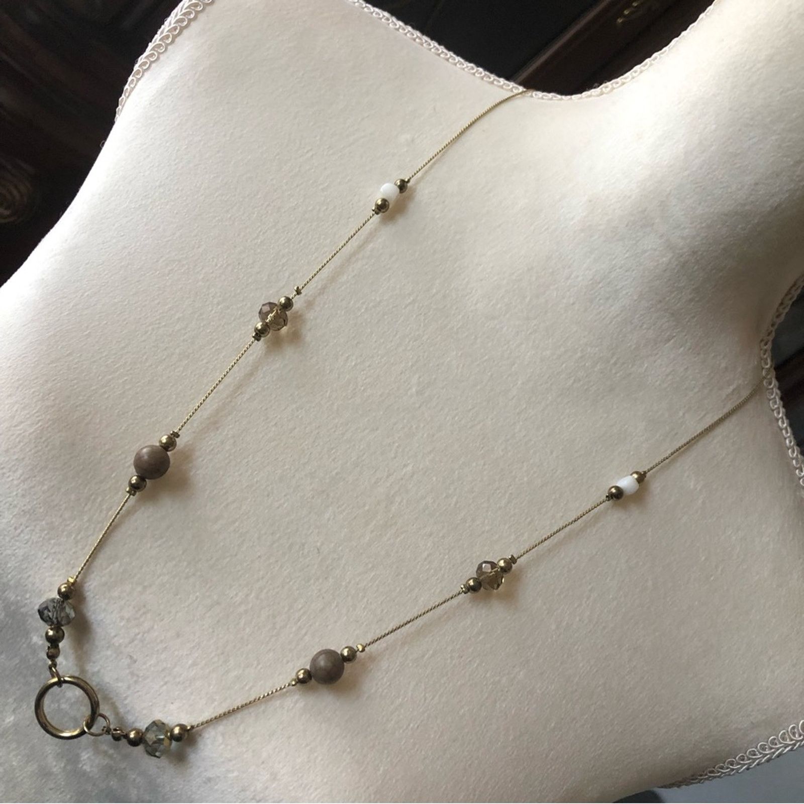 Jewelry Elegant minimalistic beaded gold tone chain necklace NWT Size ONE SIZE - 1 Thumbnail