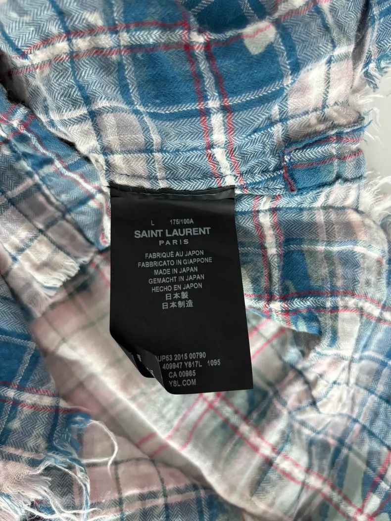 Saint Laurent Paris Saint Laurent Paris Saint Laurent Blue and White Shirt-250 Size US L / EU 52-54 / 3 - 4 Thumbnail
