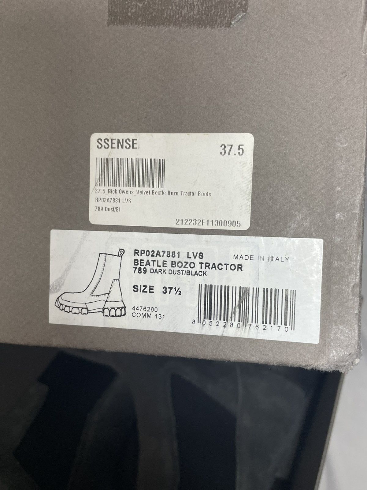 Rick Owens Rick Owens Beetle Bozo Tractor Boots (37) Size US 7.5 / IT 37.5 - 11 Thumbnail
