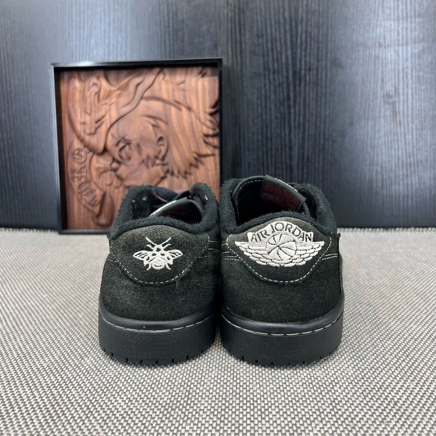 Dior AJ1 Low TS Black Warrior 4.0 Reverse Swoosh, Size 42, Used Size US 9 / EU 42 - 4 Thumbnail