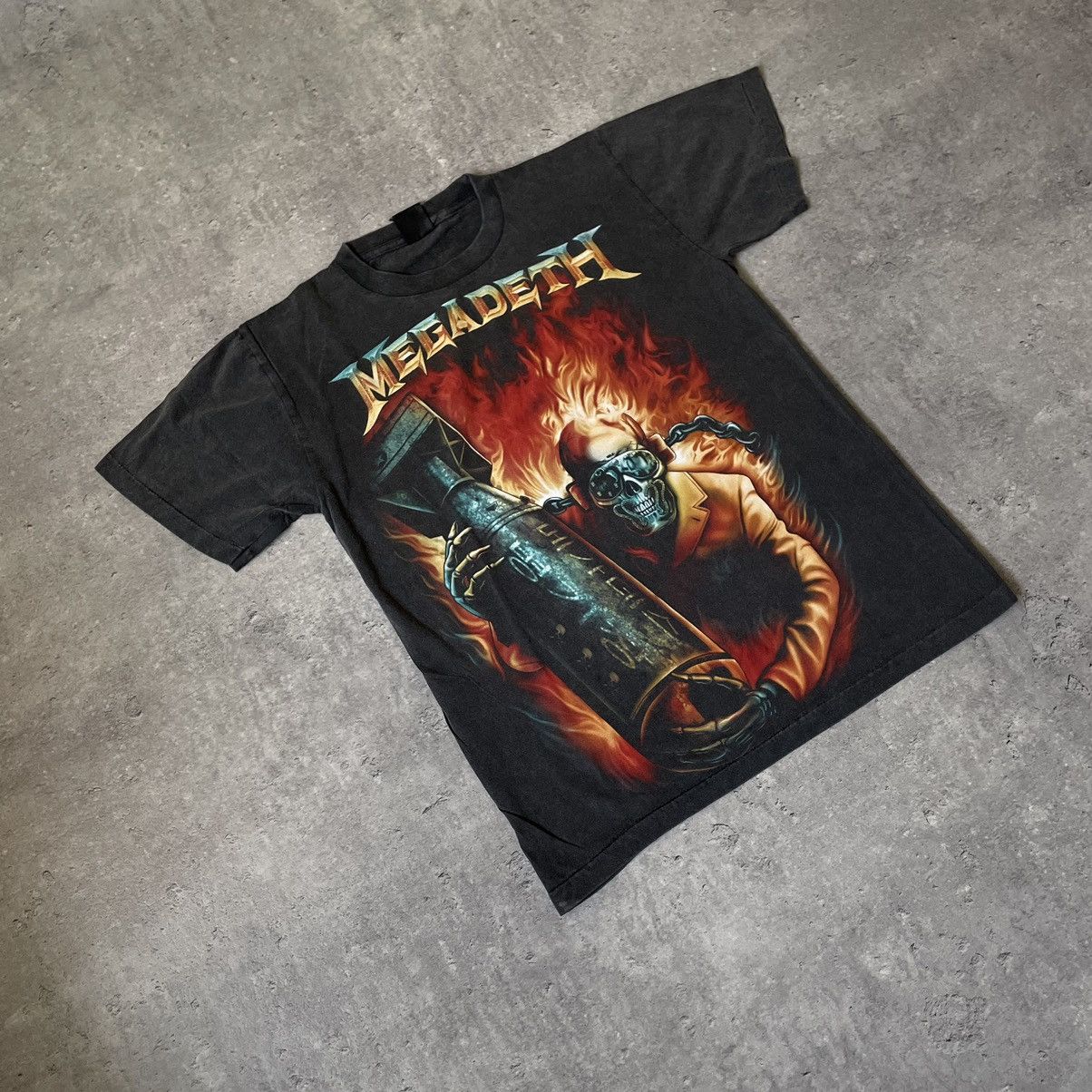 Band Tees × Megadeth × Vintage Vintage 90s Megadeth Arsenal Overprint 3D emblem Size US S / EU 44-46 / 1 - 2 Thumbnail