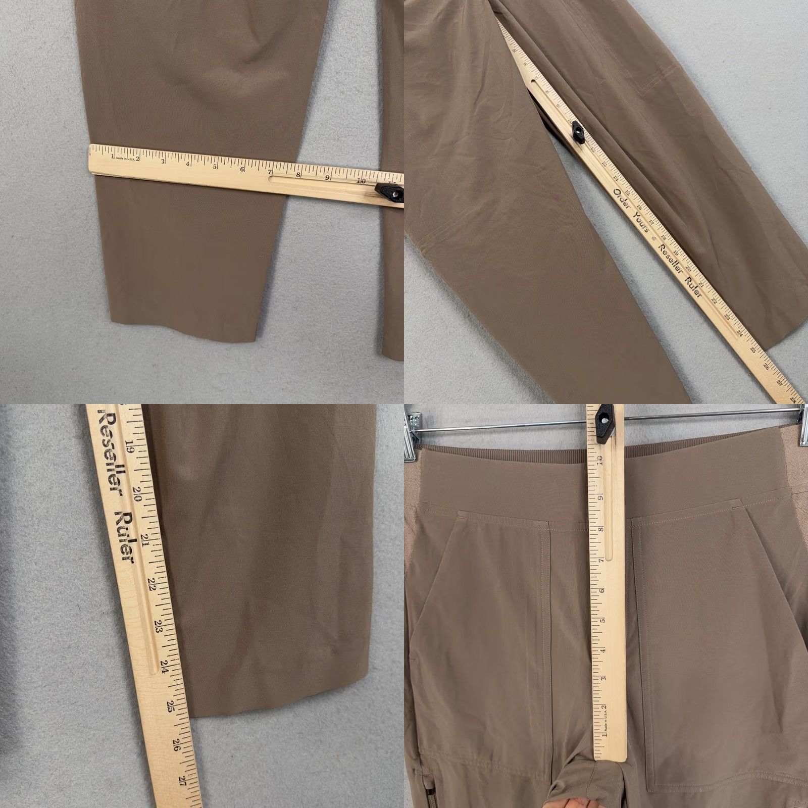 Athleta Athleta Pants Womens 4P Brown Cropped Relaxed Elastic Zip Pockets Hiking Travel - Women - 4P Petite - Cropped Fit - Athleisure Size 27" / US 4 / IT 40 - 9 Thumbnail