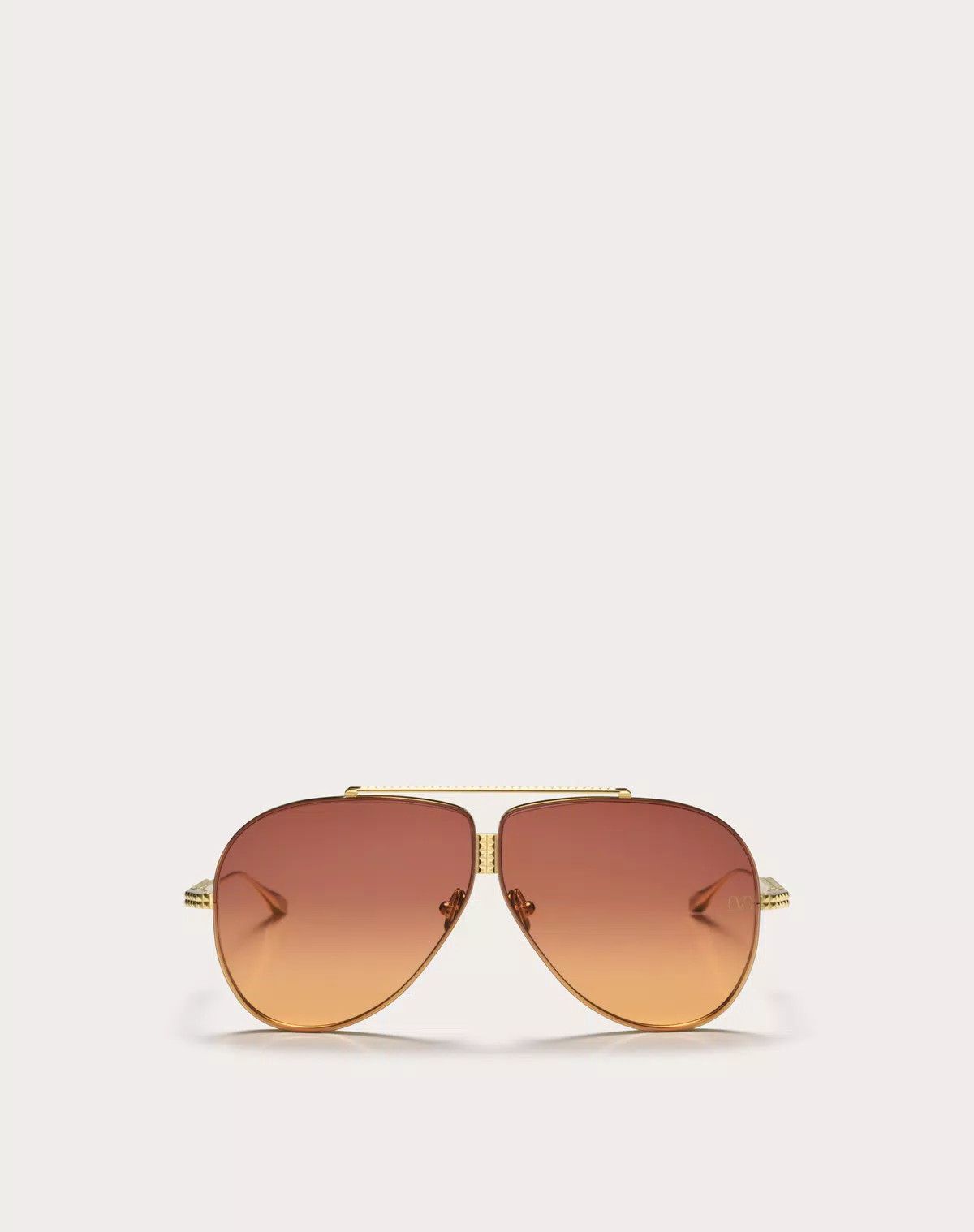 Valentino oc11z0625 Size:64/Pilot Titanium Stud Frame in Golden Size ONE SIZE - 1 Thumbnail