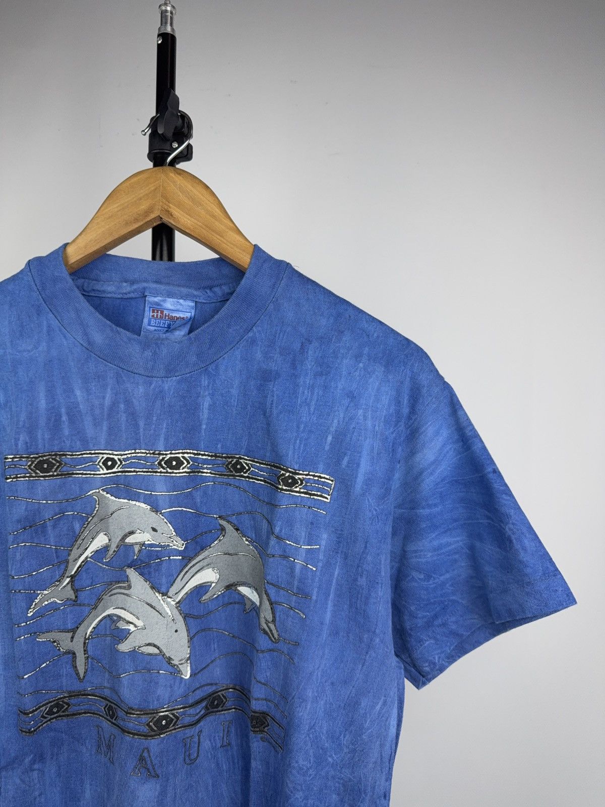 Vintage 90s Vintage Maui Dolphins Graphic T-Shirt Hanes Beefy-T Size US M / EU 48-50 / 2 - 2 Thumbnail