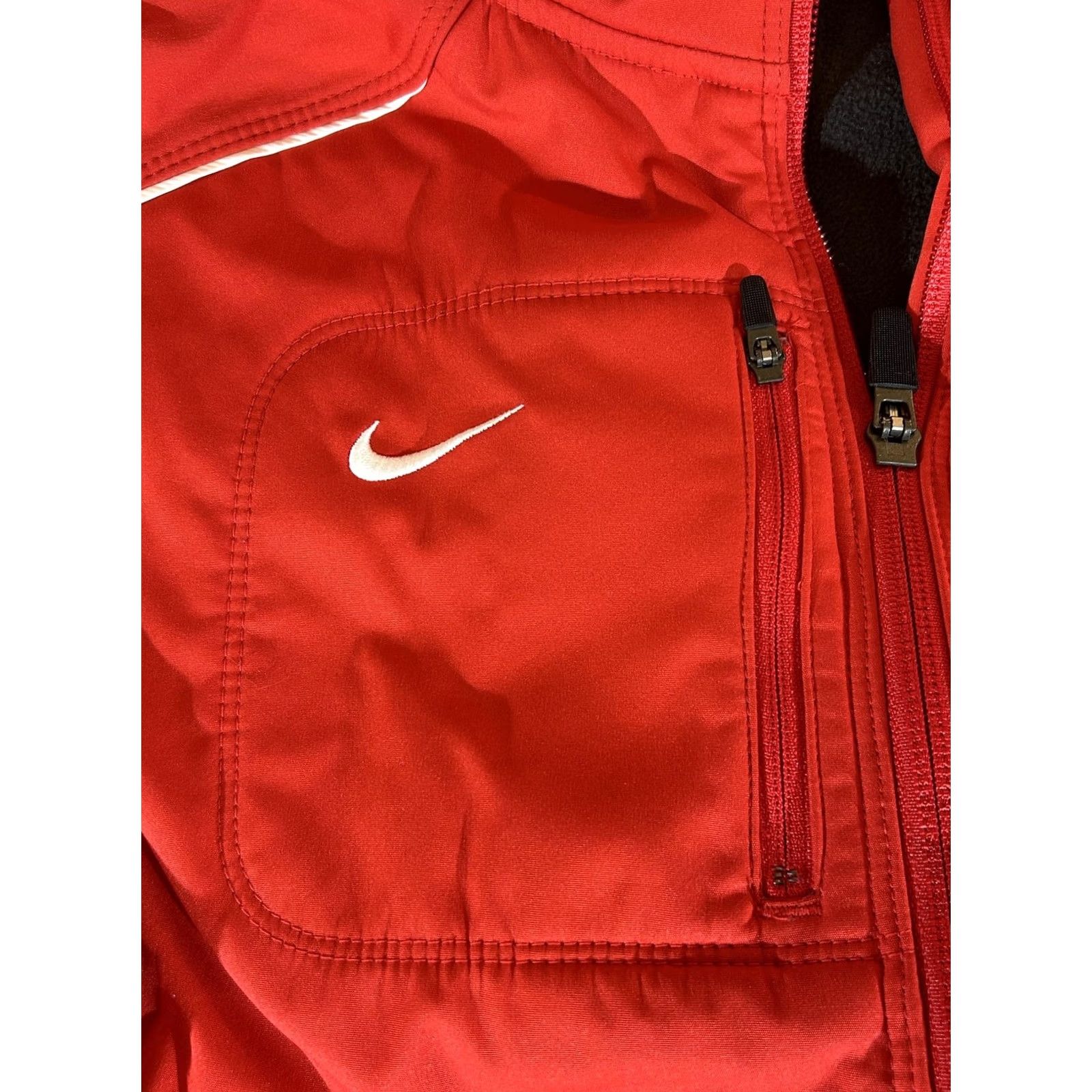Nike Nike Jacket Men Small Red Full Zip Windbreaker Lined Pockets Zip Run Training Golf Activewear Casual Mens Small Red Nike Windbreaker Jacket Size US S / EU 44-46 / 1 - 3 Thumbnail