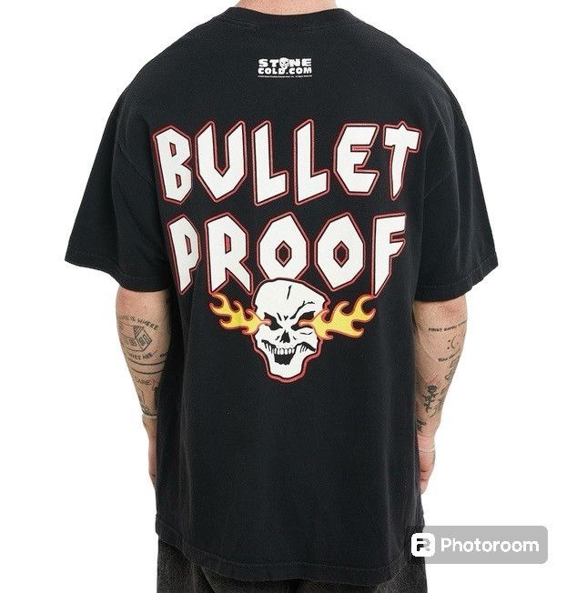 WWE Vintage 2003 Stone Cold Bullet Proof WWE WWF Tshirt Size US L / EU 52-54 / 3 - 3 Thumbnail