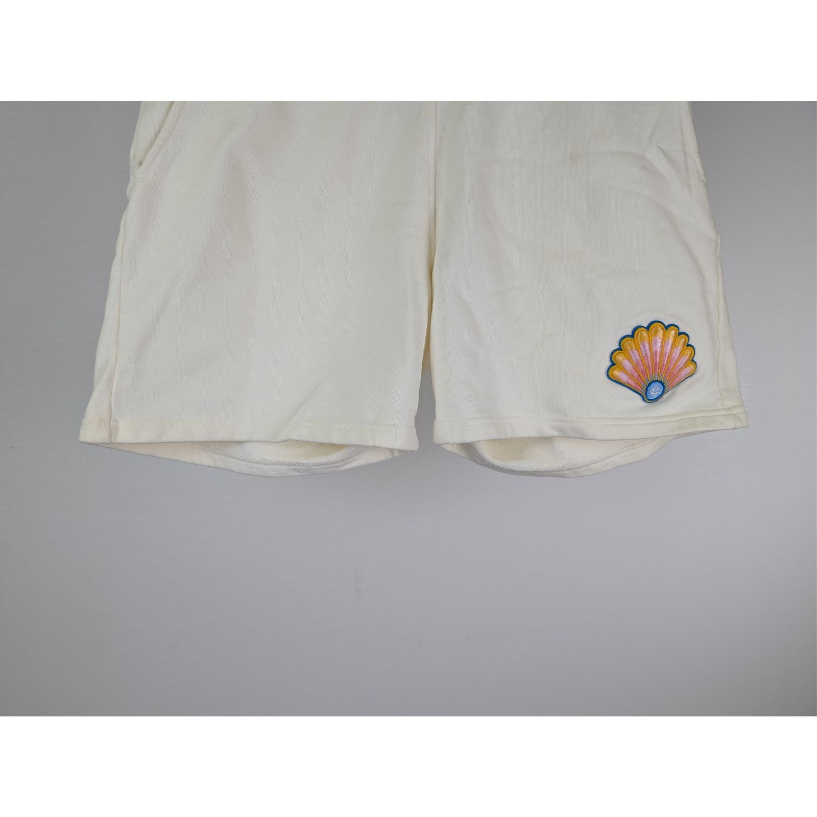 Casablanca o1rshd1 CC20 loopback Shell Patch Sweatshort Shorts in Ivory Size US 32 / EU 48 - 4 Thumbnail