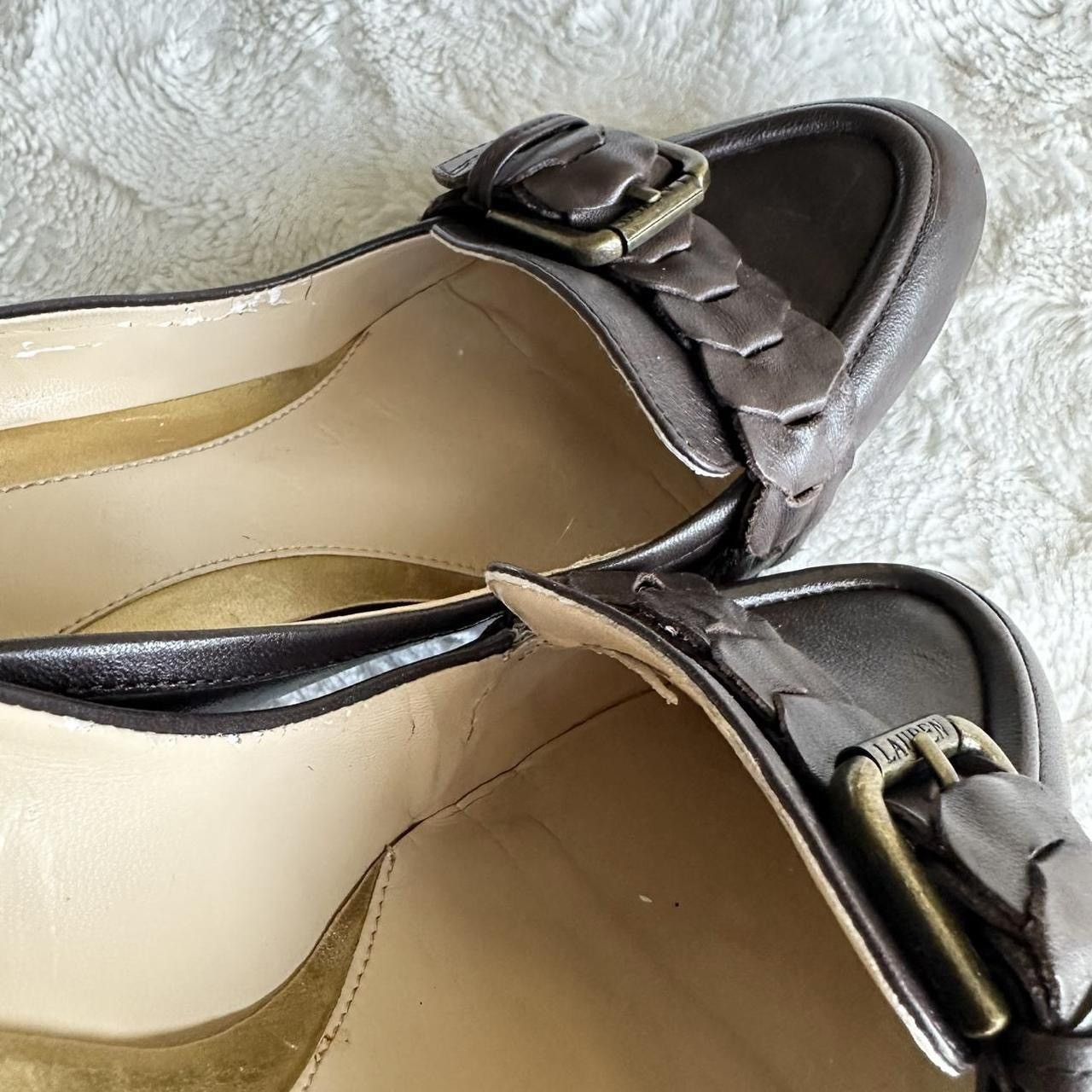 Lauren Ralph Lauren Vintage Ralph Lauren LRL Heels Pumps Womens 7.5 Brown 3.75” Size US 7.5 / IT 37.5 - 8 Thumbnail