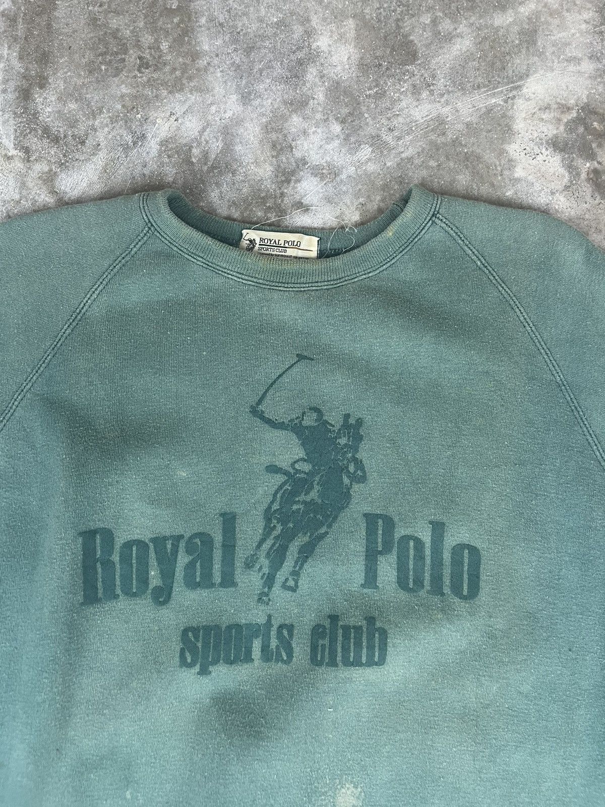 Polo Ralph Lauren × Vintage Vintage Sunfaded Royal Polo Sport Club Spellout Big Logo Size US L / EU 52-54 / 3 - 3 Thumbnail