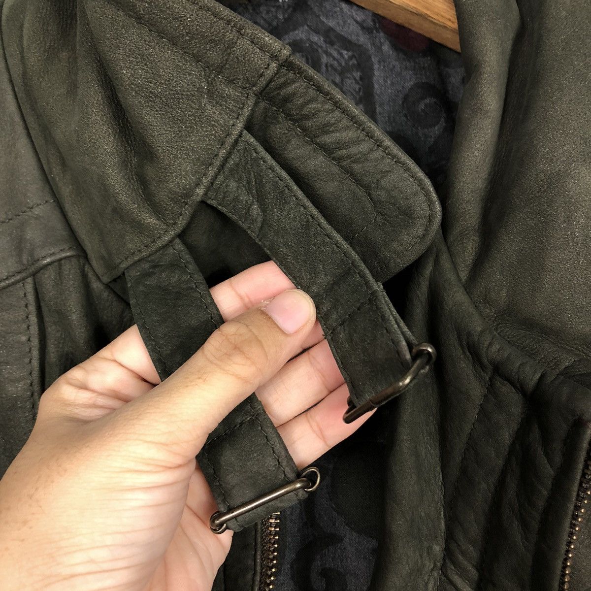 Japanese Brand 📌Vintage Leather Jacket Blanket Unbranded Jpn Issey Miyake Size US M / EU 48-50 / 2 - 20 Thumbnail