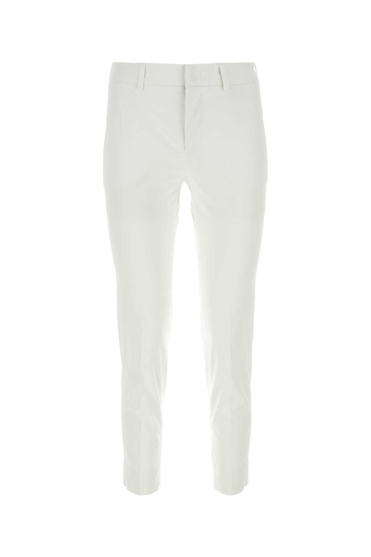 image of Pt Torino White Stretch Cotton New York Pant, Women's (Size 26)