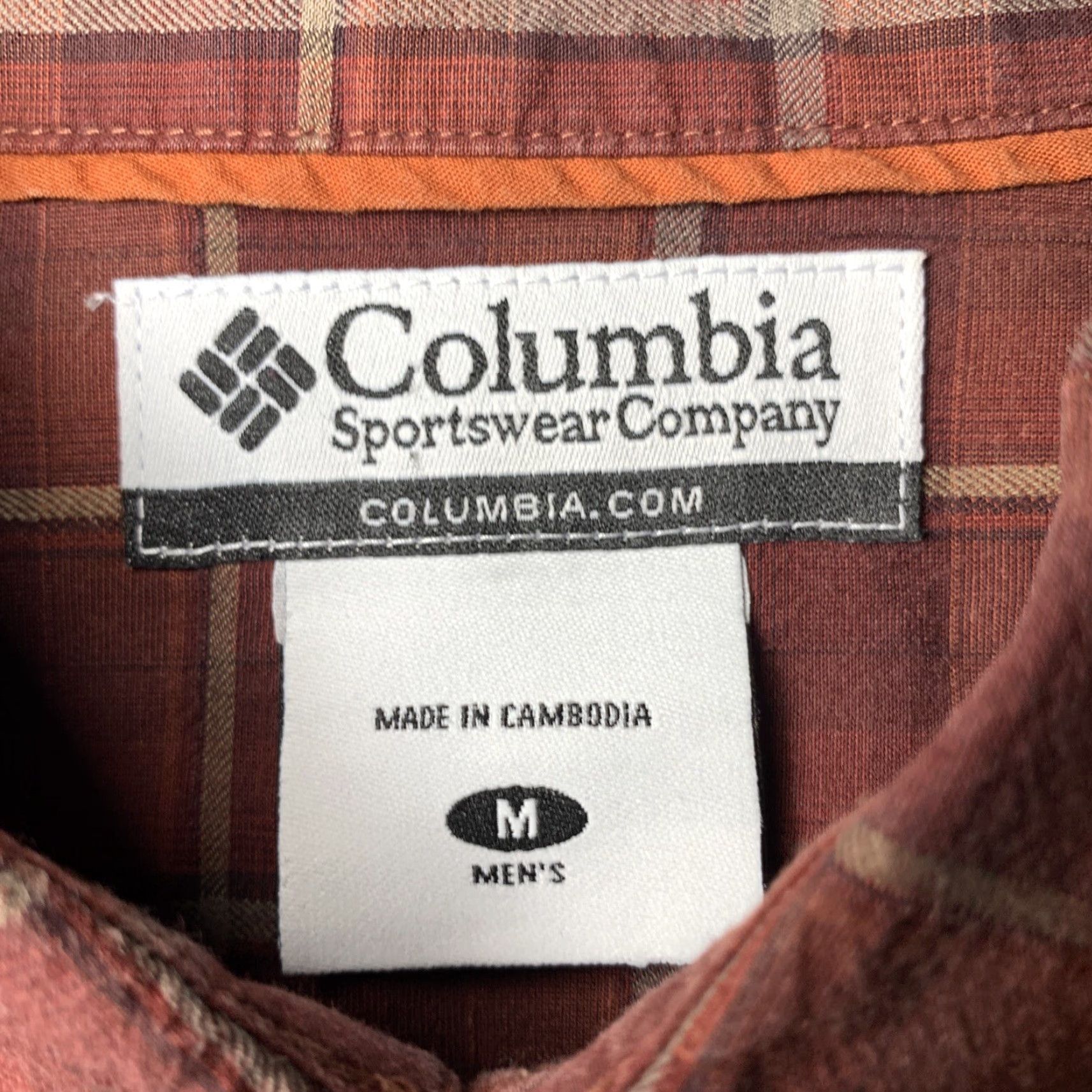Logo 7 Columbia Mens Long Sleeve Shirt Red Black Maroon Plaid Size M Plaid Logo Size US M / EU 48-50 / 2 - 7 Thumbnail