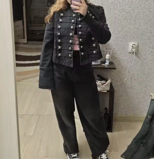 Japanese Brand Vintage Military-Inspired Denim Jacket – Bold, Structured Size US S / EU 44-46 / 1 - 9 Thumbnail