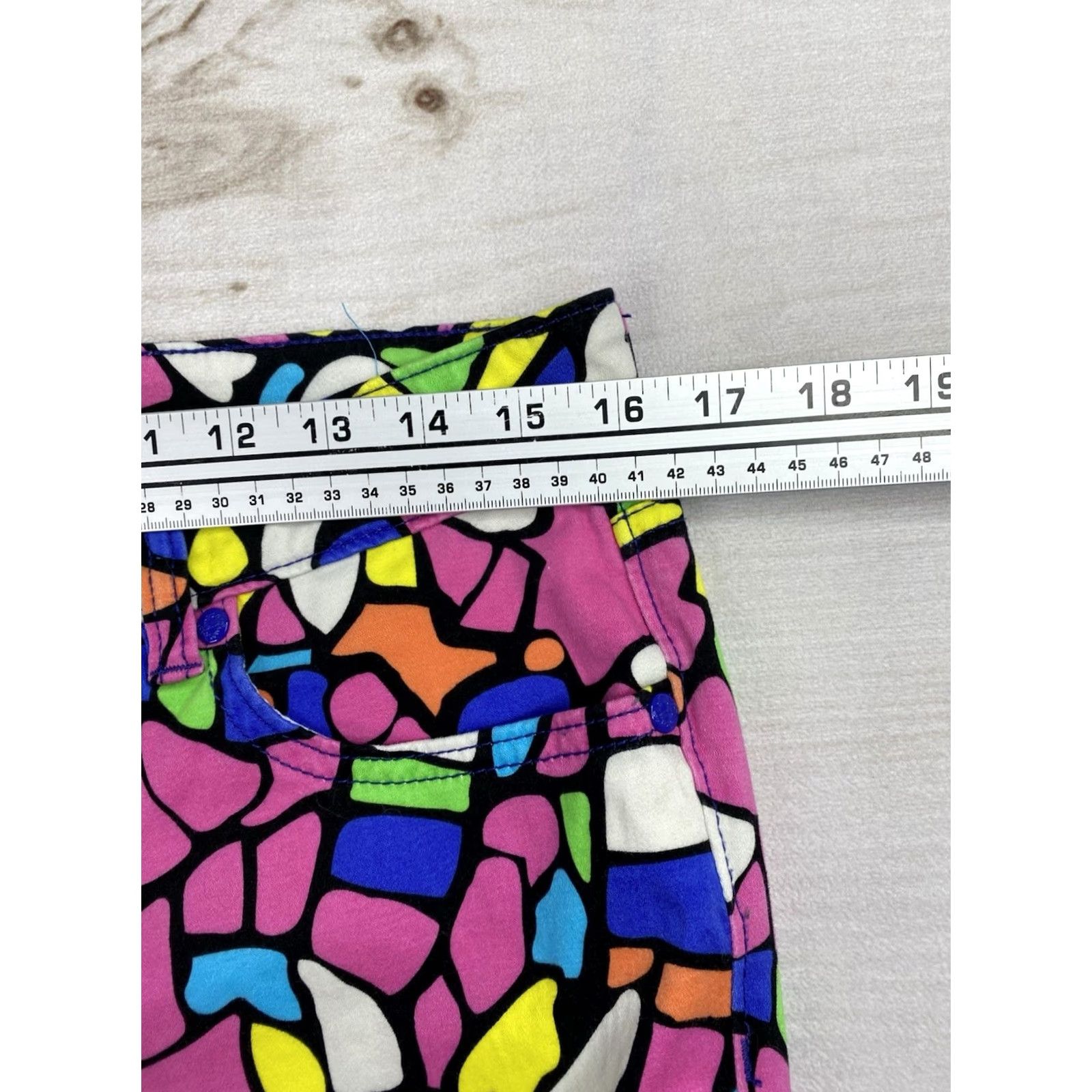 Nanette Lepore Nanette Lepore L'Amour Pants Jr 11 Multicolor Abstract Artsy Hearts Stretch Low Pants Handcrafted Style Geometry Mens? Wait Size 32" / US 10 / IT 46 - 4 Thumbnail