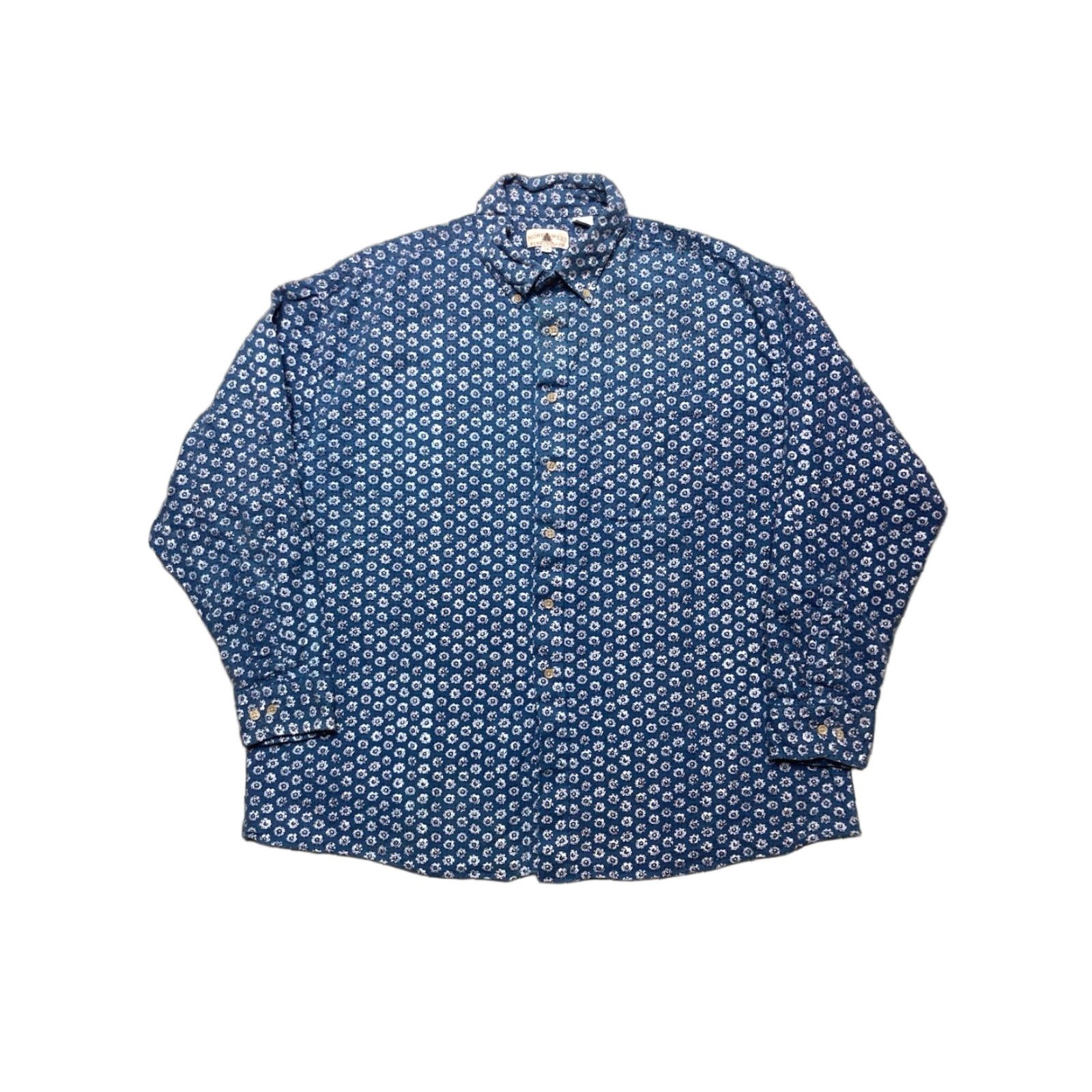 Gloverall VINTAGE Northwest Territory Flannel Shirt Button-Up Cotton Brushed Soft All Over Print XXL Blue Men Regular Long Sleeve Size US XXL / EU 58 / 5 - 1 Thumbnail