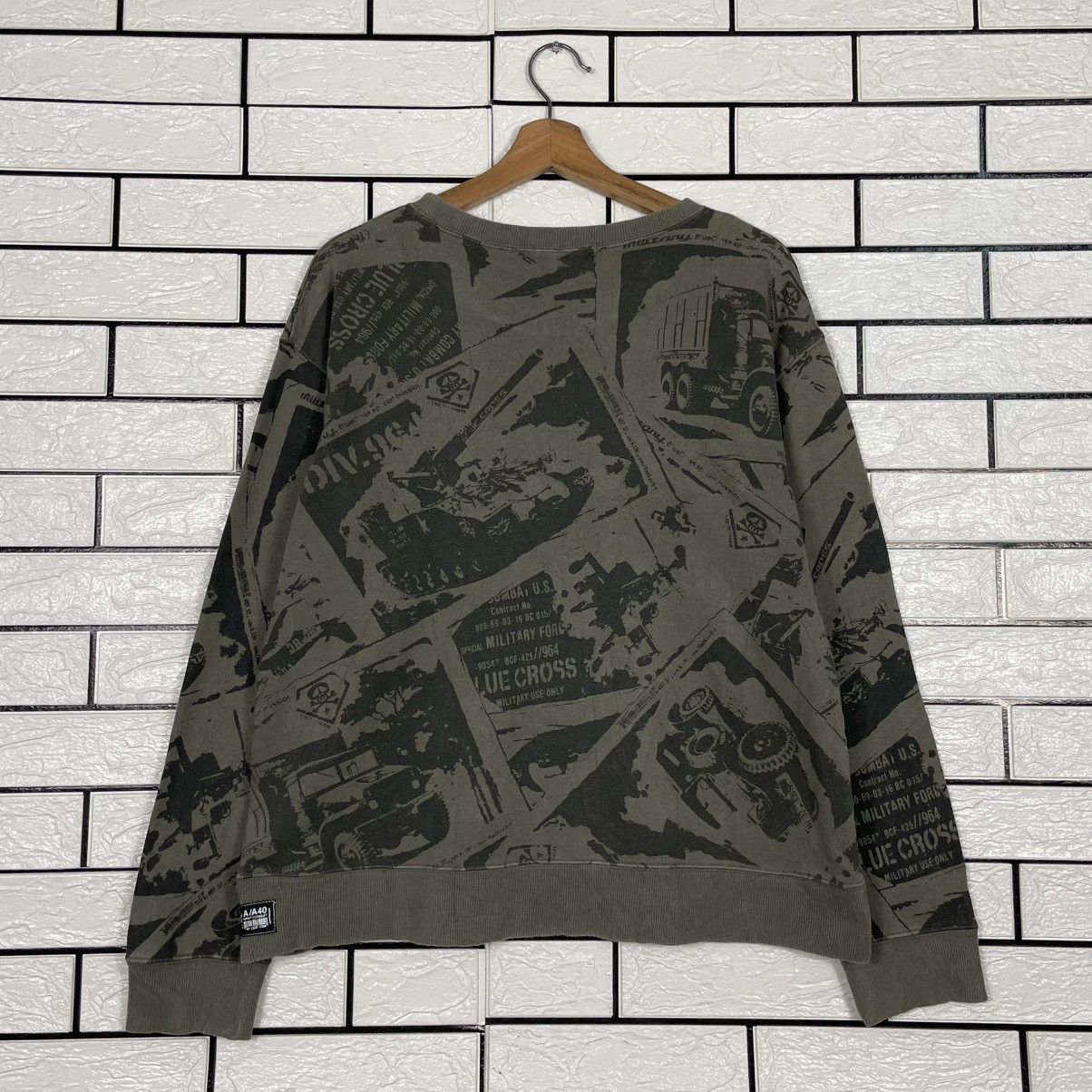 Japanese Brand Blue Cross Military Fighter Sweatshirt Size US M / EU 48-50 / 2 - 7 Thumbnail