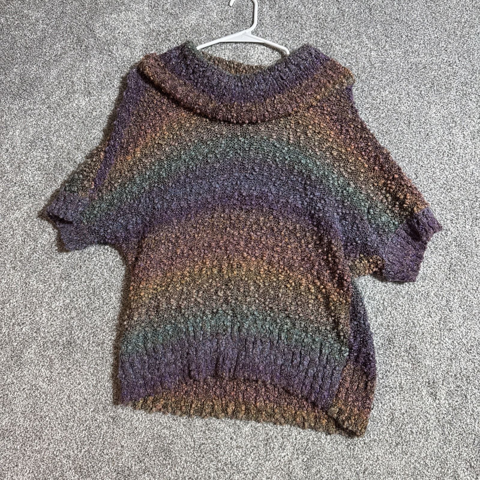 Other Cato Sweater Women L Metallic Knit Cowl Neck Boho Witchy 90s Size L / US 10 / IT 46 - 1 Thumbnail