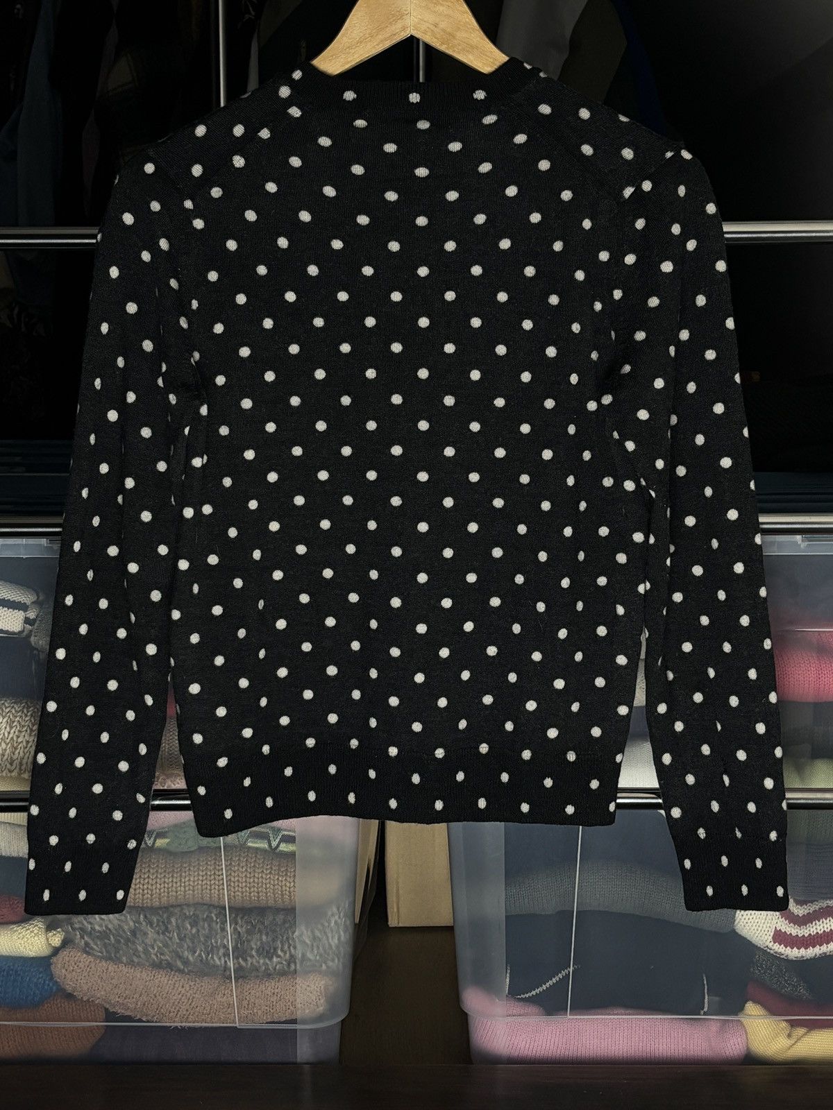 Comme des Garcons PLAY Comme Des Garcons Play Polka Dot Wool Sweater Vintage Rare Size L / US 10 / IT 46 - 4 Thumbnail