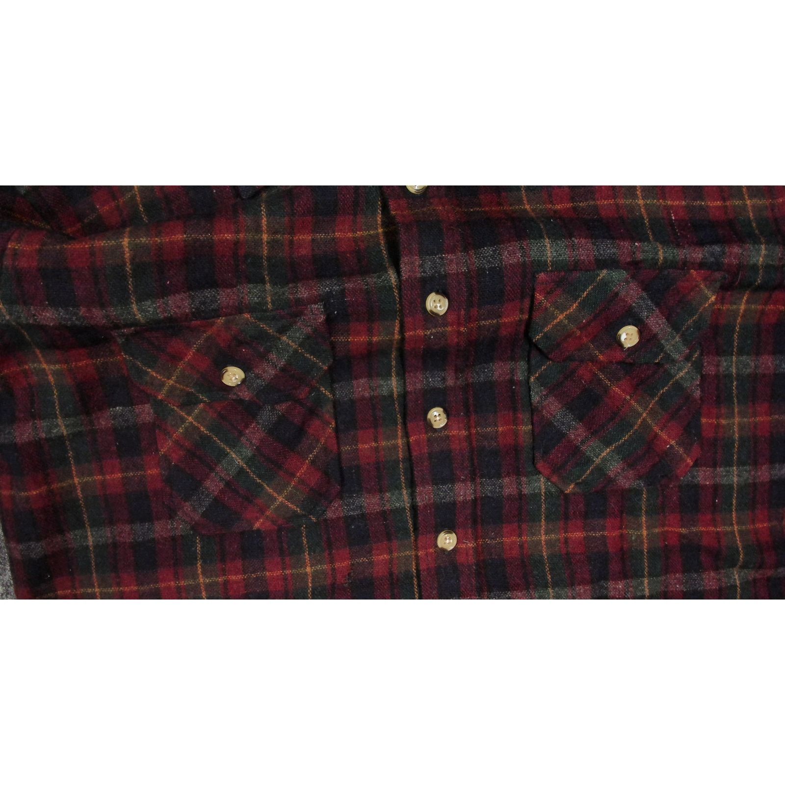 Dickies Vintage 80s Dickies Wool Blend Plaid Flannel Boxy Shacket Size US M / EU 48-50 / 2 - 12 Thumbnail