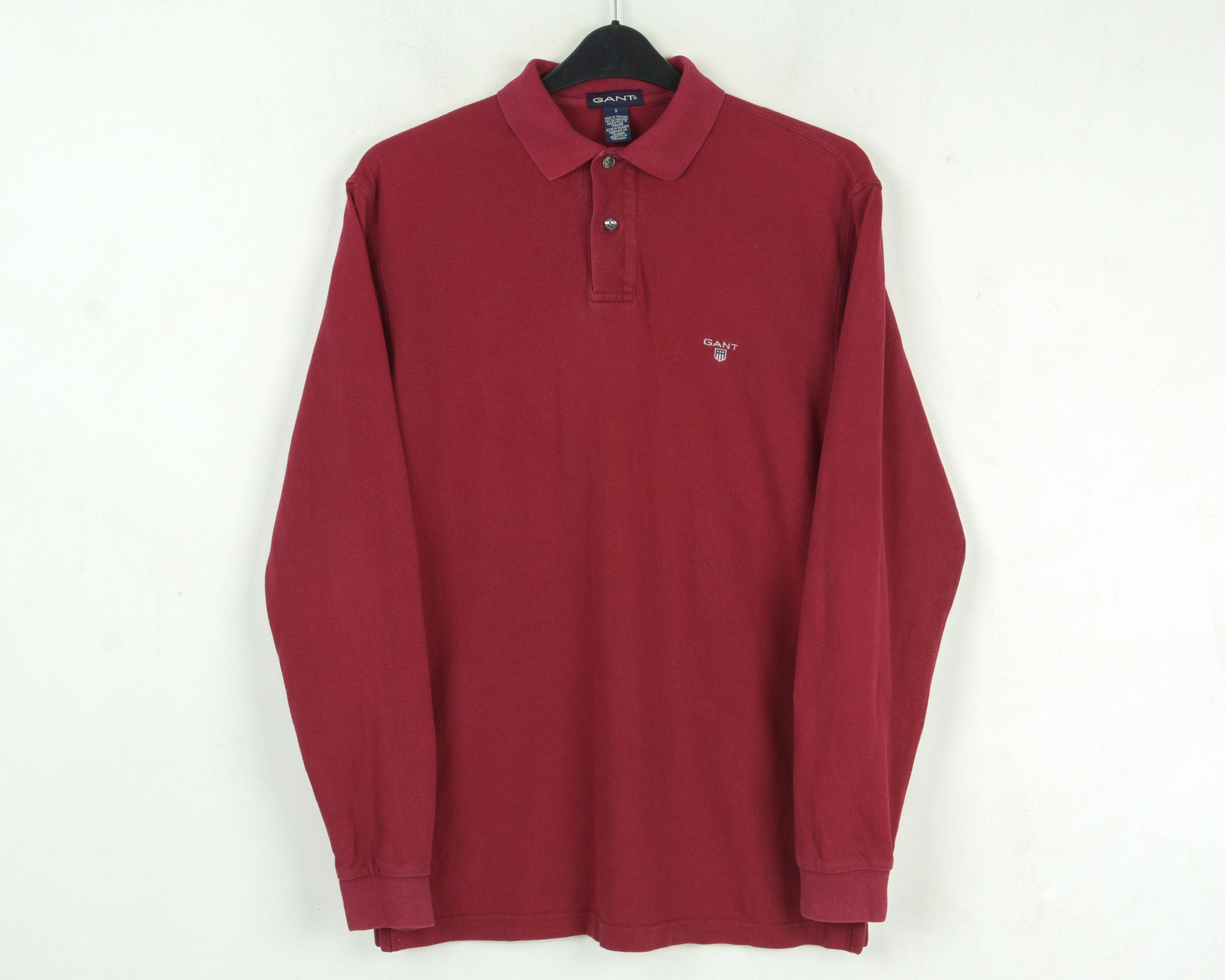 Gant Polo Shirt Long Sleeve Red Cotton Casual Formal Top Button Size US S / EU 44-46 / 1 - 1 Thumbnail