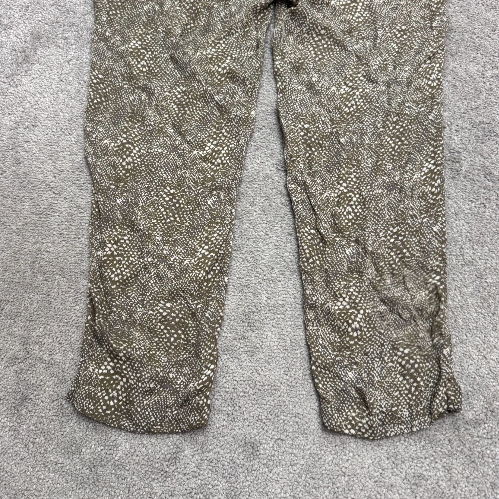 Joie Joie Silk Pants Anke Print Belted Tapered Womens 8 Green Animal High Rise 32x29 Size 30" / US 8 / IT 44 - 5 Thumbnail